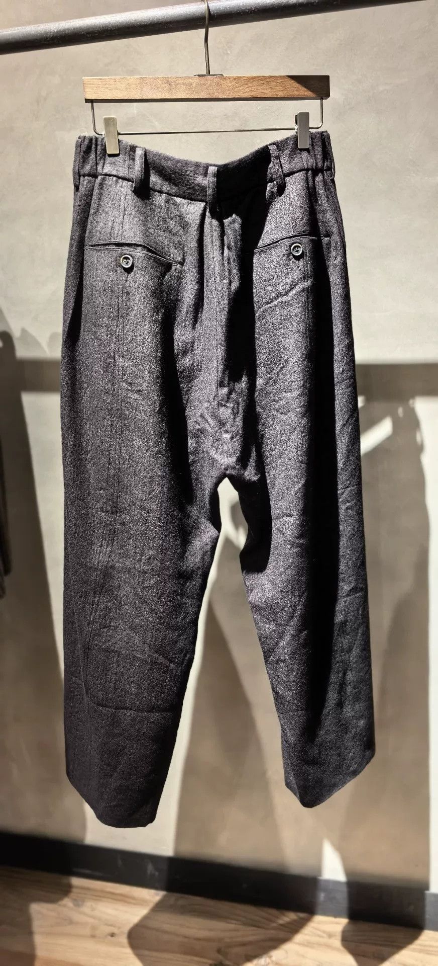 Ziggy Chen Ziggy Chen Gray Loose-Fitting Trousers Size US 32 / EU 48 - 2 Thumbnail