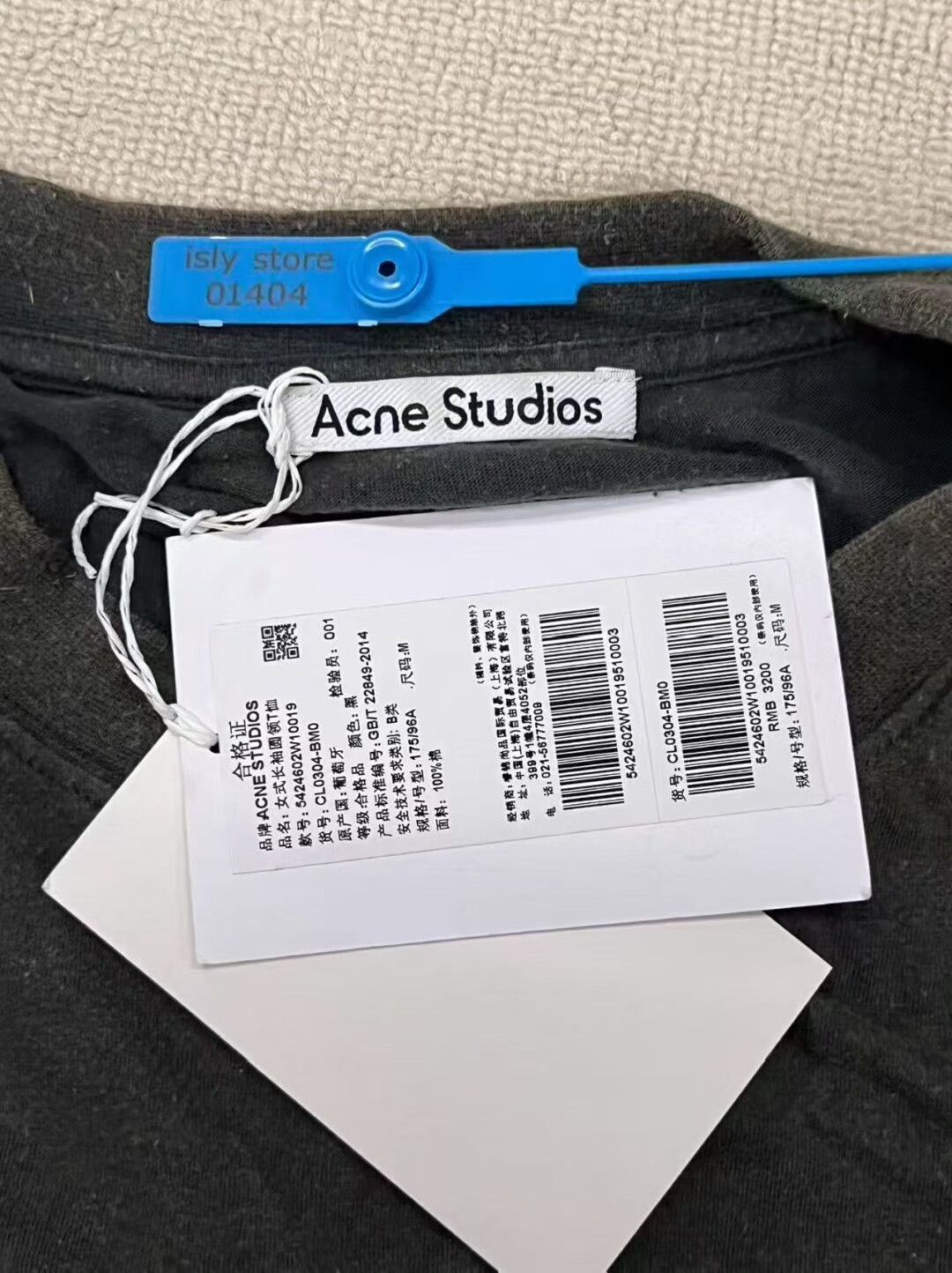 Acne Studios Acne Studios Faded Black Logo Long Sleeve T-shirt Size US M / EU 48-50 / 2 - 5 Thumbnail