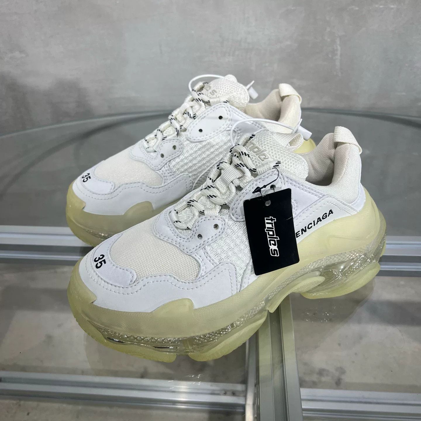 Balenciaga Balenciaga Triple S Clear Sole Sneakers Women Size US 4 / IT 34 - 2 Thumbnail
