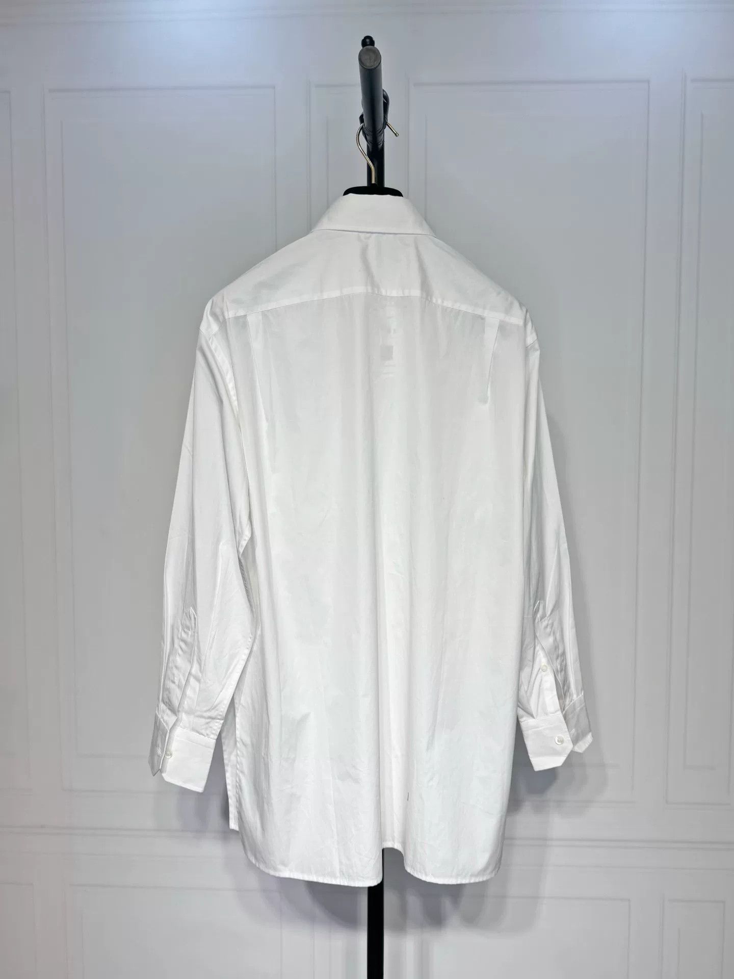 Prada Prada Loose Fit Button-Up Shirt in White Size US M / EU 48-50 / 2 - 2 Thumbnail