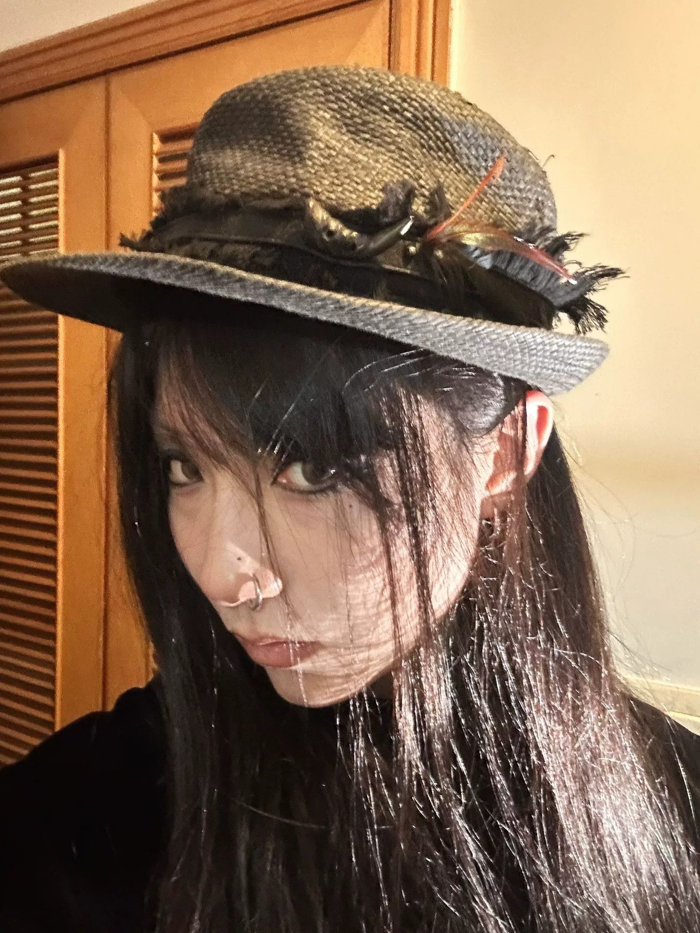 14th Addiction Woven Feather Mini Hat for Women Size ONE SIZE - 3 Thumbnail