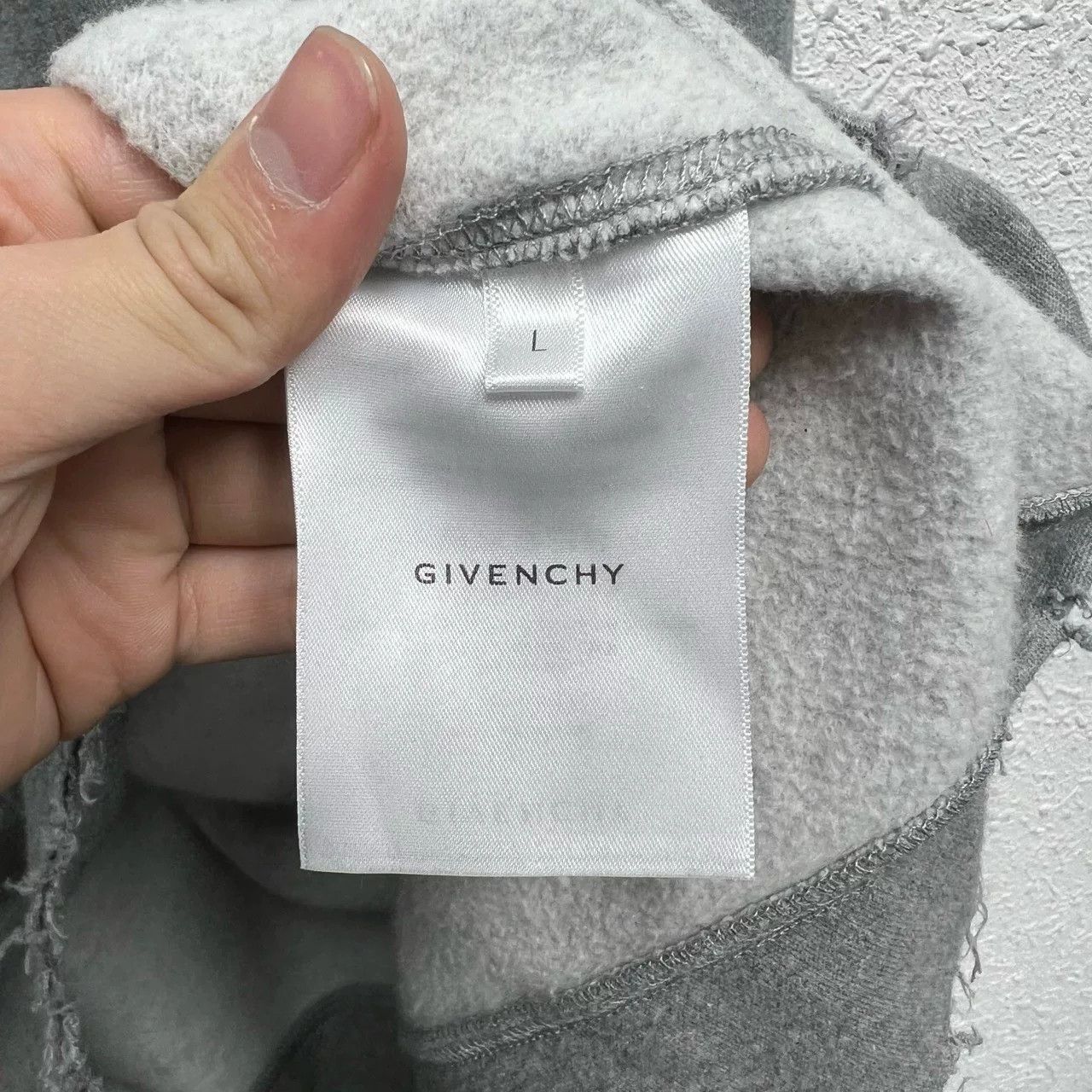 Givenchy Givenchy Light Gray Distressed Hooded Sweatshirt Size US M / EU 48-50 / 2 - 4 Thumbnail
