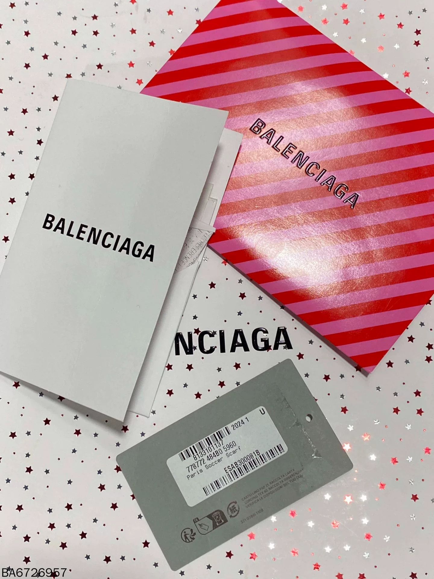 Balenciaga Balenciaga Logo Pink Cashmere Blend Scarf Size ONE SIZE - 8 Thumbnail