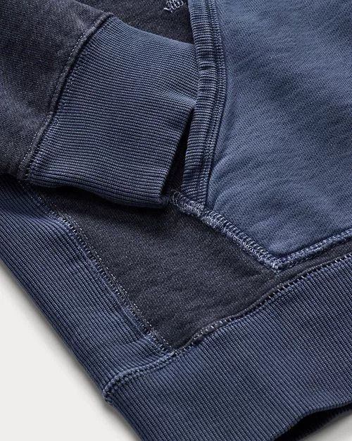 RRL Ralph Lauren RRL Color-Block Blue Dye Hoodie Size US S / EU 44-46 / 1 - 6 Thumbnail