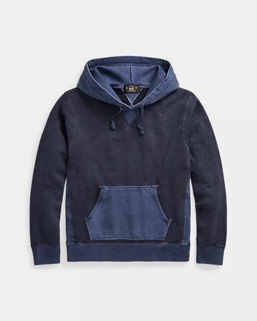 RRL Ralph Lauren RRL Color-Block Blue Dye Hoodie Size US S / EU 44-46 / 1 - 3 Thumbnail