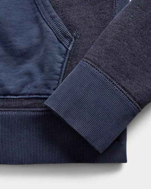 RRL Ralph Lauren RRL Color-Block Blue Dye Hoodie Size US S / EU 44-46 / 1 - 7 Thumbnail