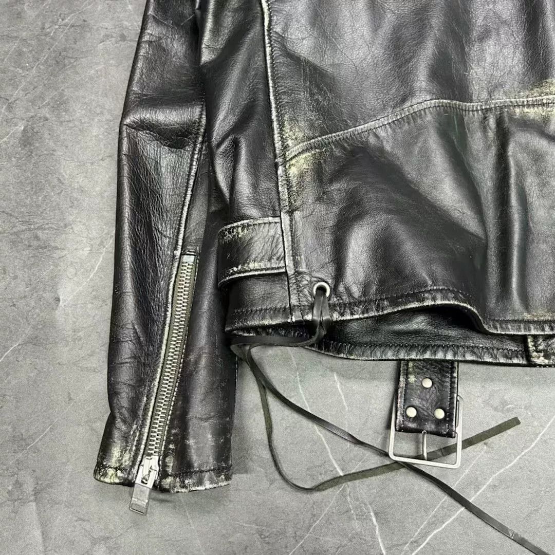 Saint Laurent Paris SLP Saint Laurent Distressed Leather Jacket Size US L / EU 52-54 / 3 - 5 Thumbnail