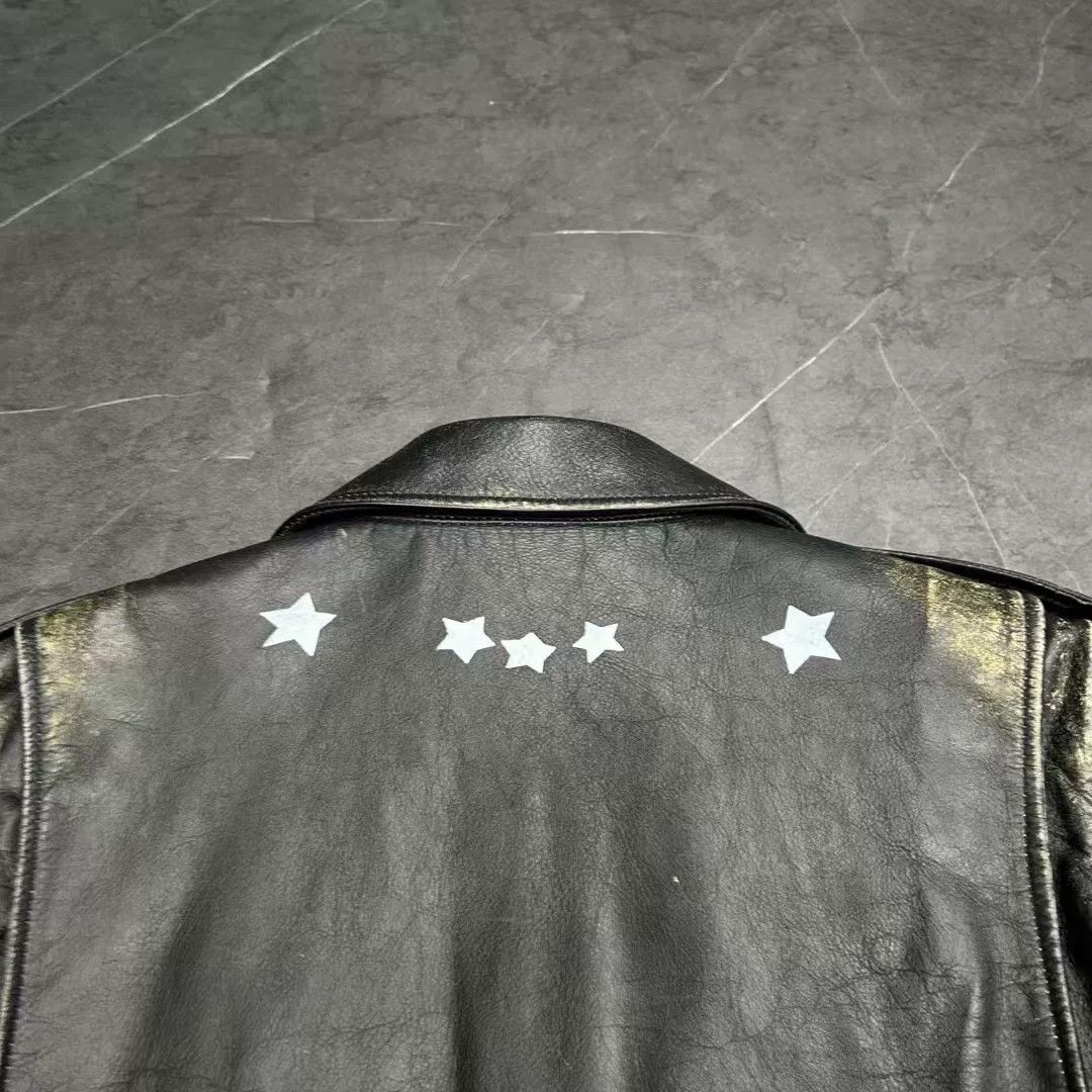 Saint Laurent Paris SLP Saint Laurent Distressed Leather Jacket Size US L / EU 52-54 / 3 - 7 Thumbnail