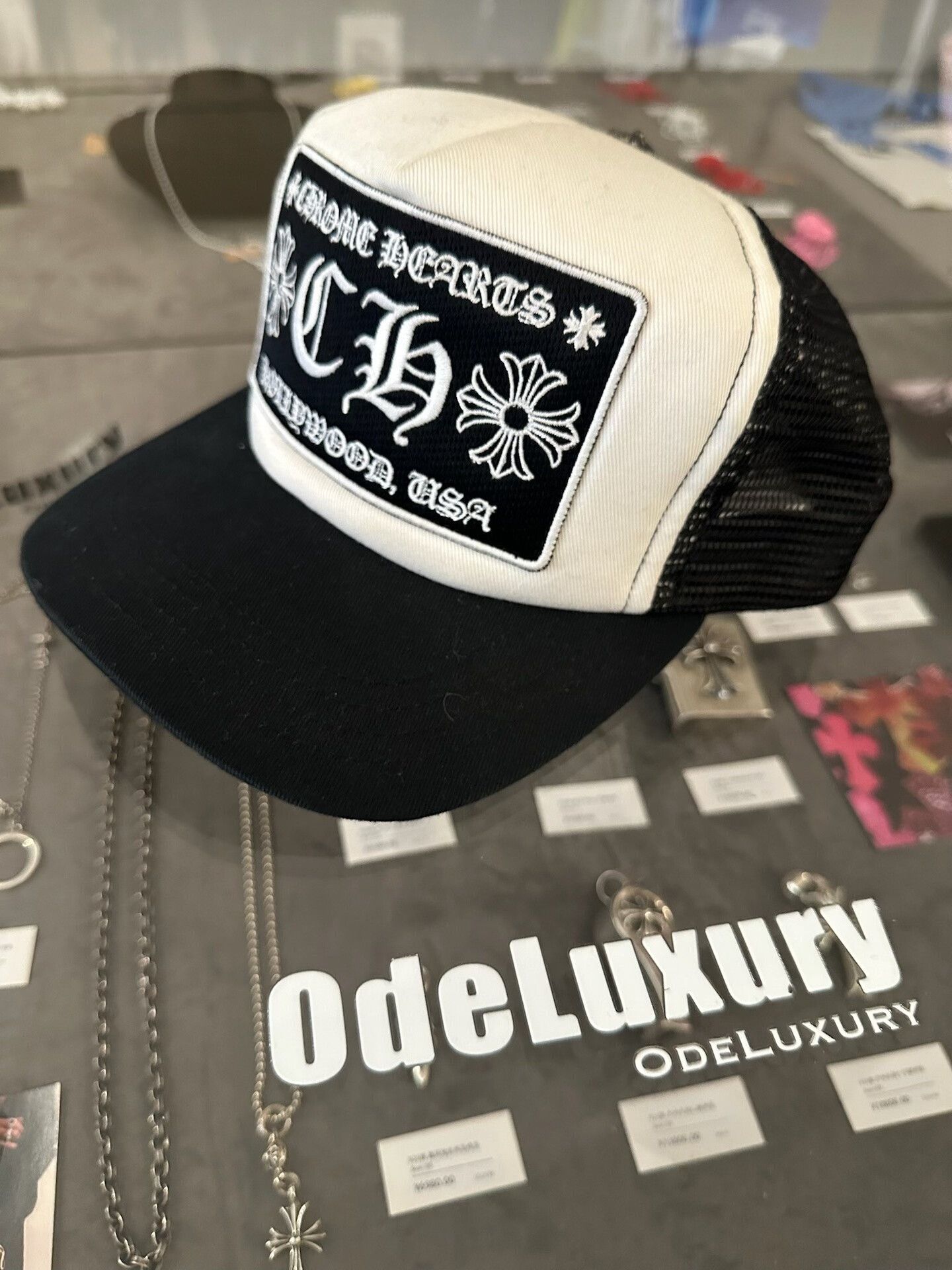 Chrome Hearts Chrome Hearts Black White Trucker Cap Size ONE SIZE - 2 Thumbnail