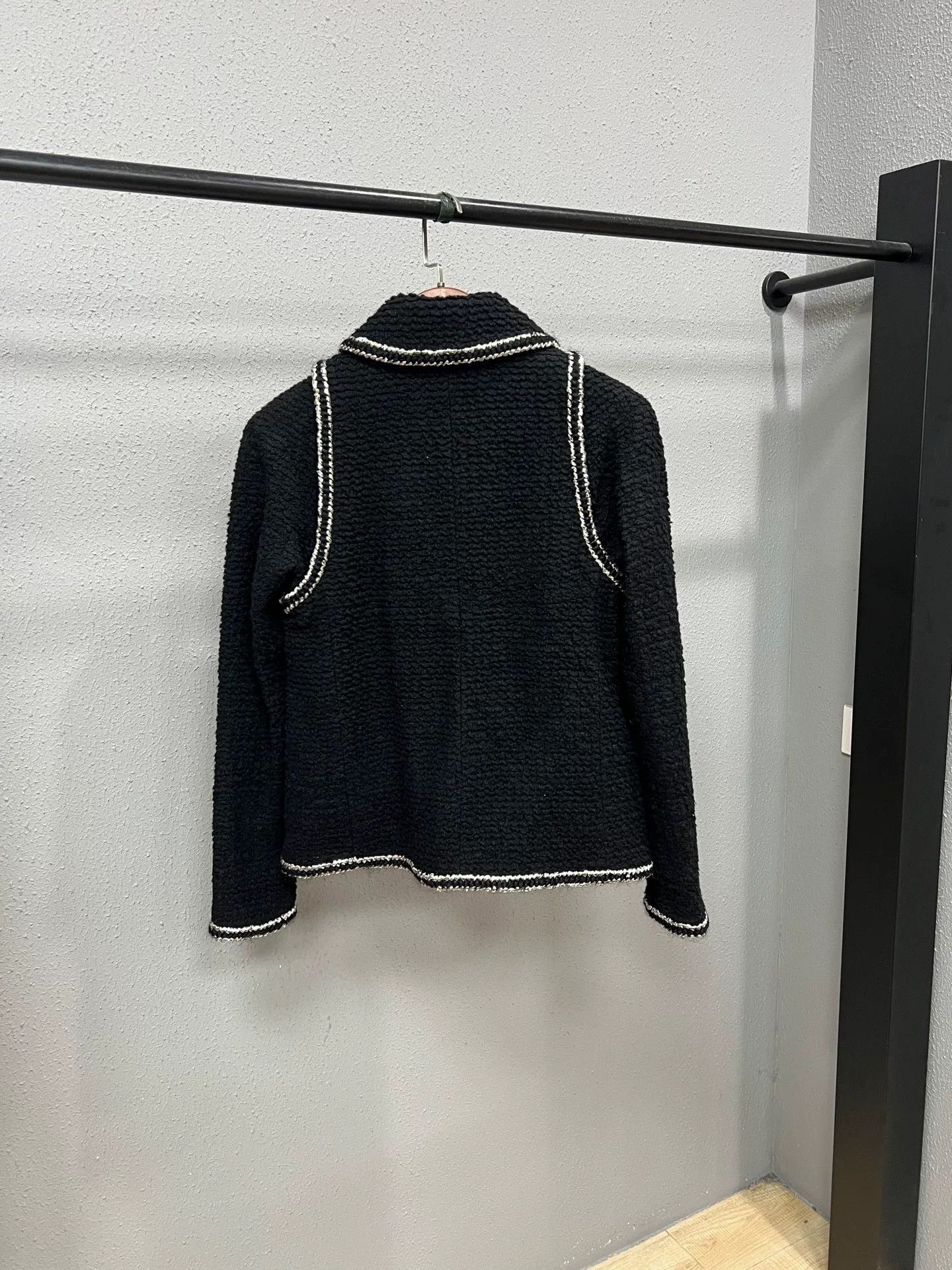 Chanel Chanel Black Jacket with Silver Trim Size S / US 4 / IT 40 - 2 Thumbnail