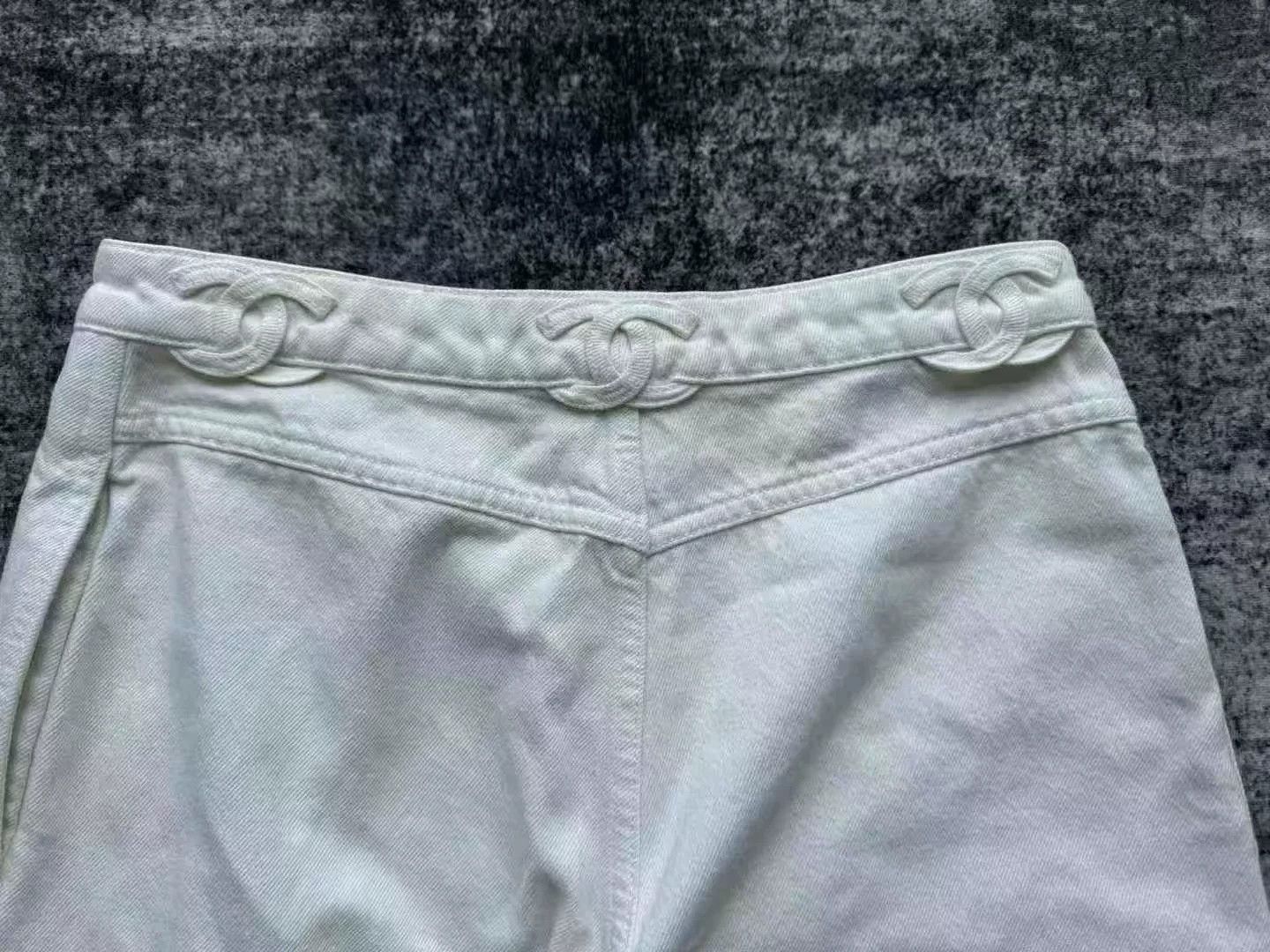 Chanel Chanel White Double C Relaxed Fit Jeans Size 38" / US 16 / IT 52 - 6 Thumbnail