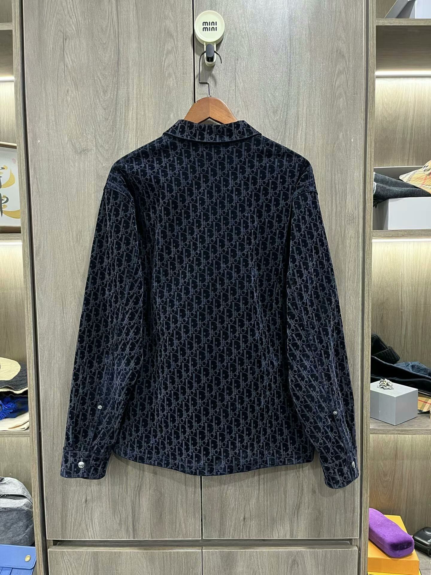 Dior DIOR Black Velvet Logo Jacket Size US L / EU 52-54 / 3 - 5 Thumbnail