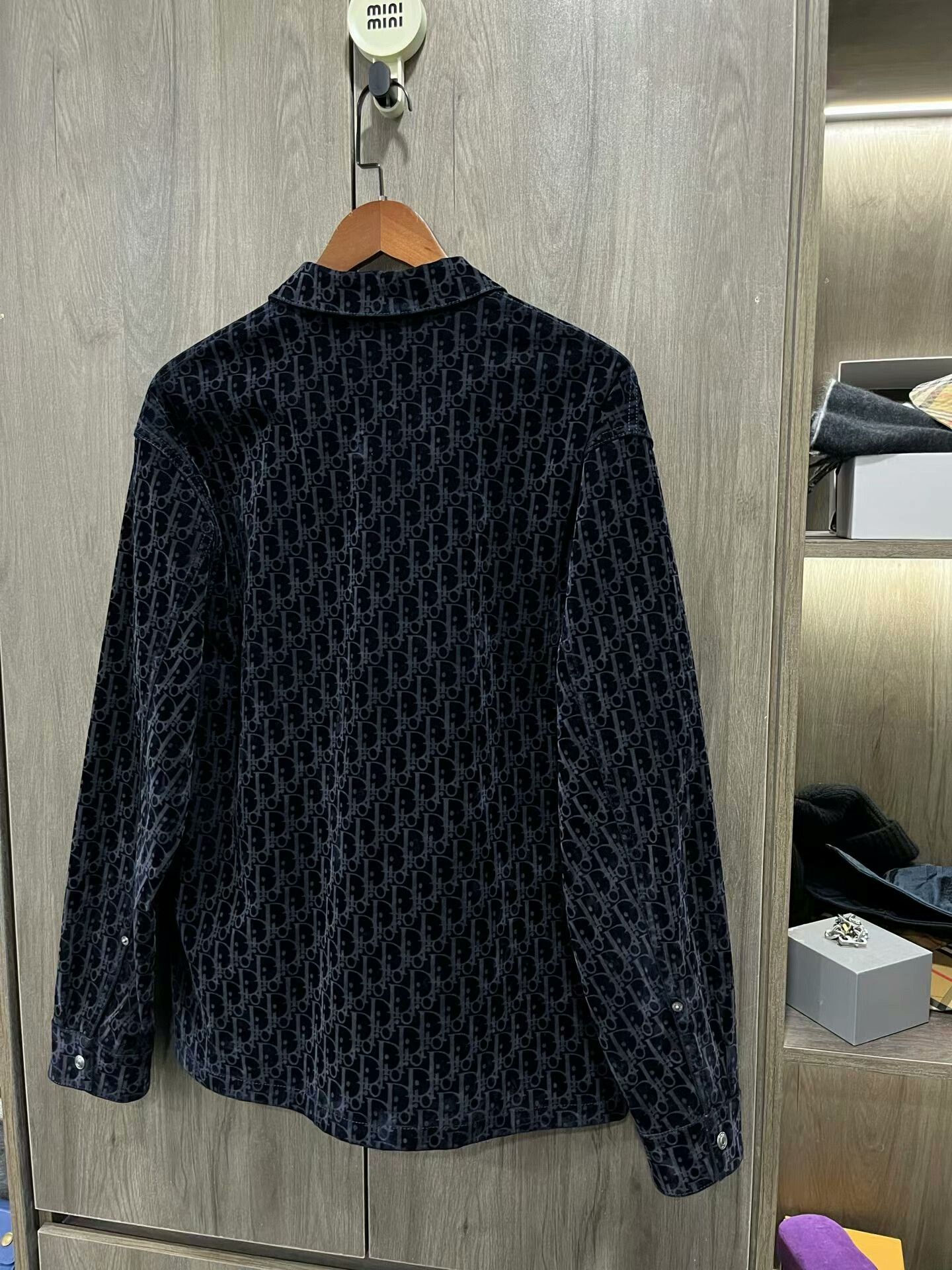 Dior DIOR Black Velvet Logo Jacket Size US L / EU 52-54 / 3 - 7 Thumbnail