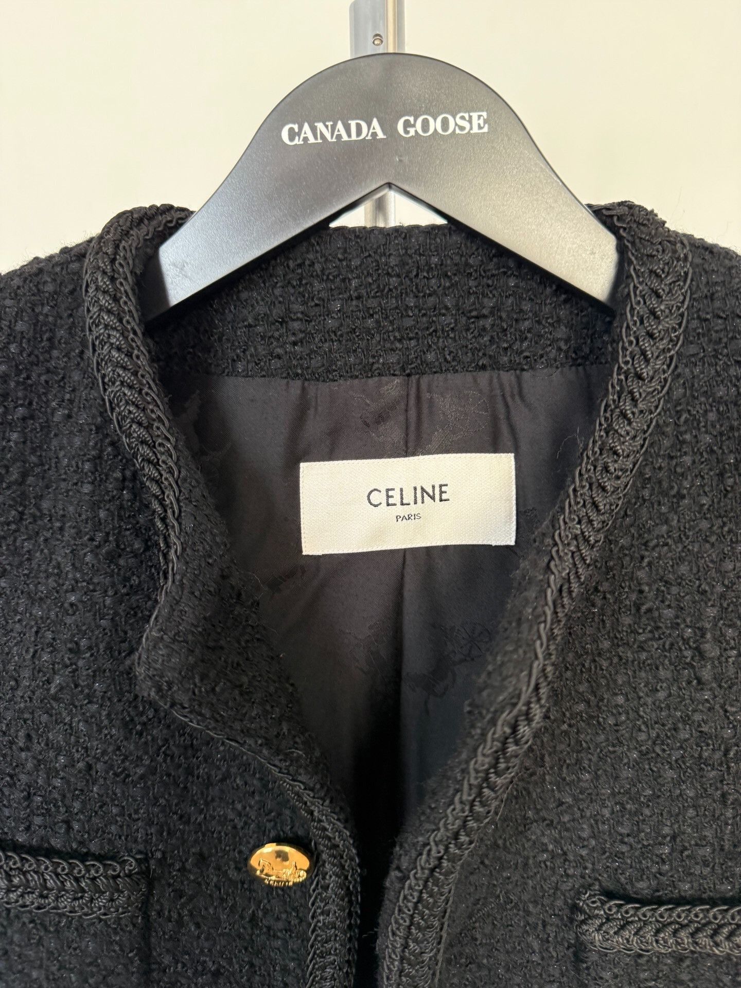 Celine Celine Black Short Jacket with Gold Buttons Size XXS / US 00 / IT 34 - 2 Thumbnail