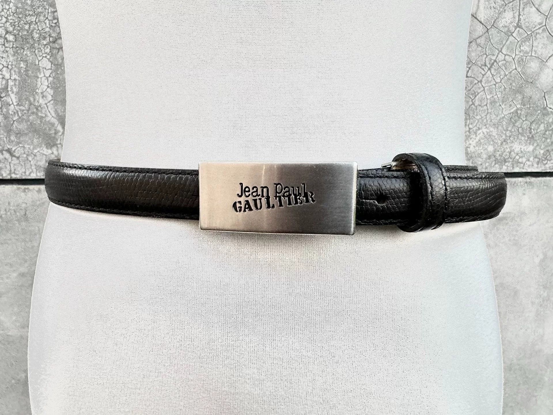 Jean Paul Gaultier Jean Paul Gaultier Black Leather Belt Size ONE SIZE - 2 Thumbnail