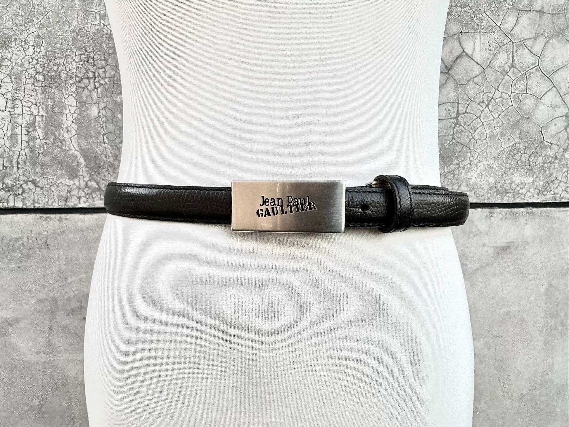 Jean Paul Gaultier Jean Paul Gaultier Black Leather Belt Size ONE SIZE - 4 Thumbnail