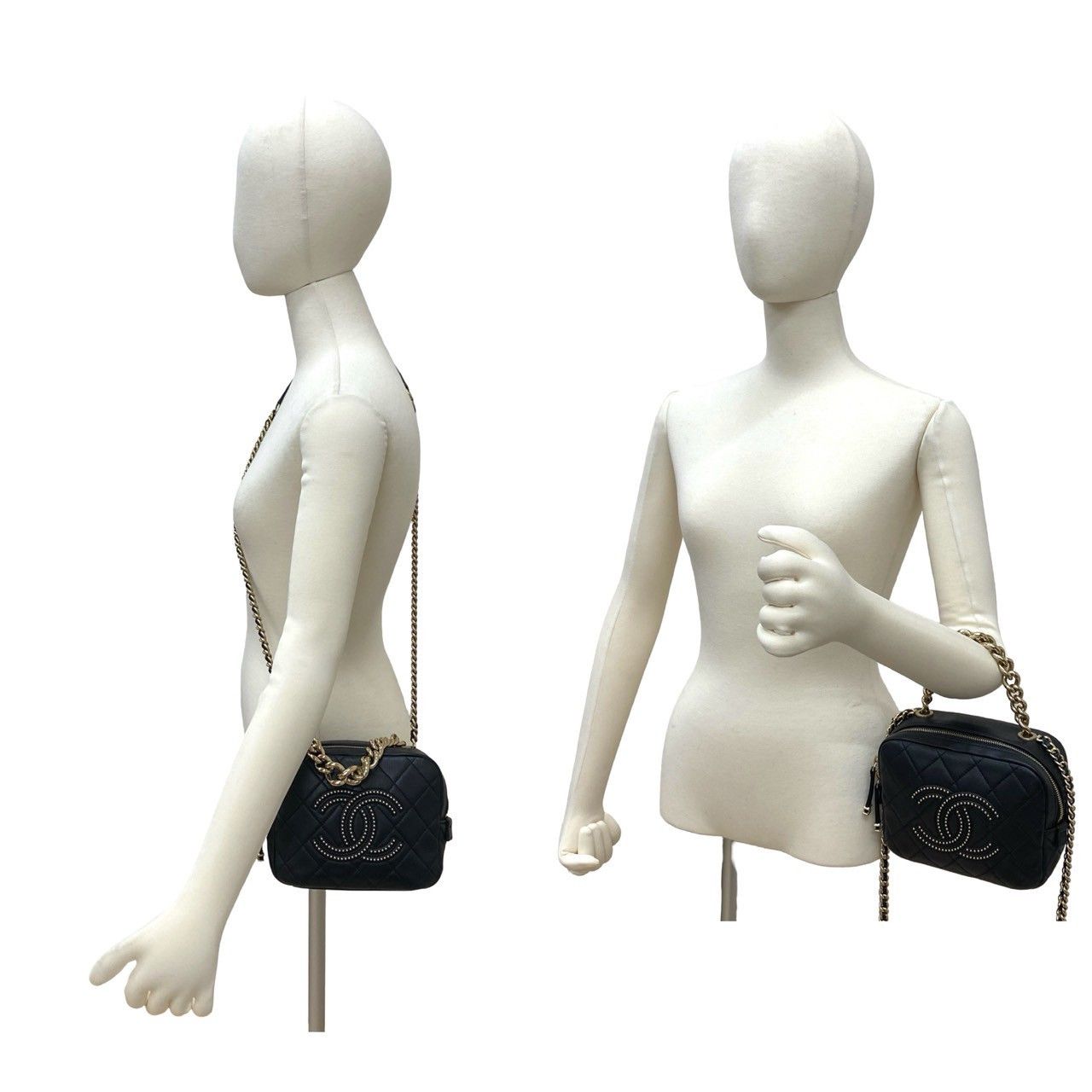 Chanel Chanel Chanel Matelasse Coco Studs Leather 2way Bag Leather Shoulder Bag DUTY FREE for USA Size ONE SIZE - 3 Thumbnail