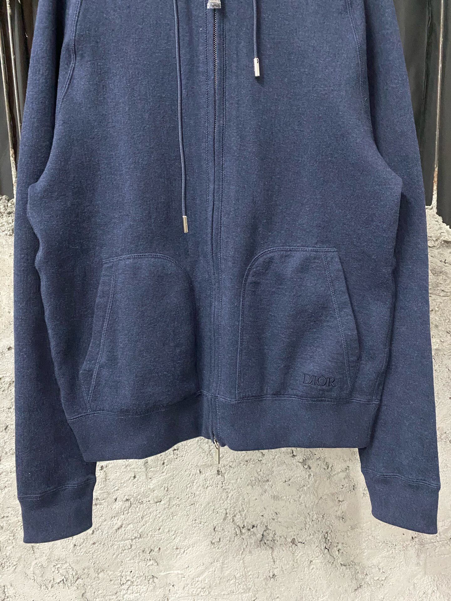 Dior Dior Navy Zip-Up Hooded Jacket Size US M / EU 48-50 / 2 - 4 Thumbnail