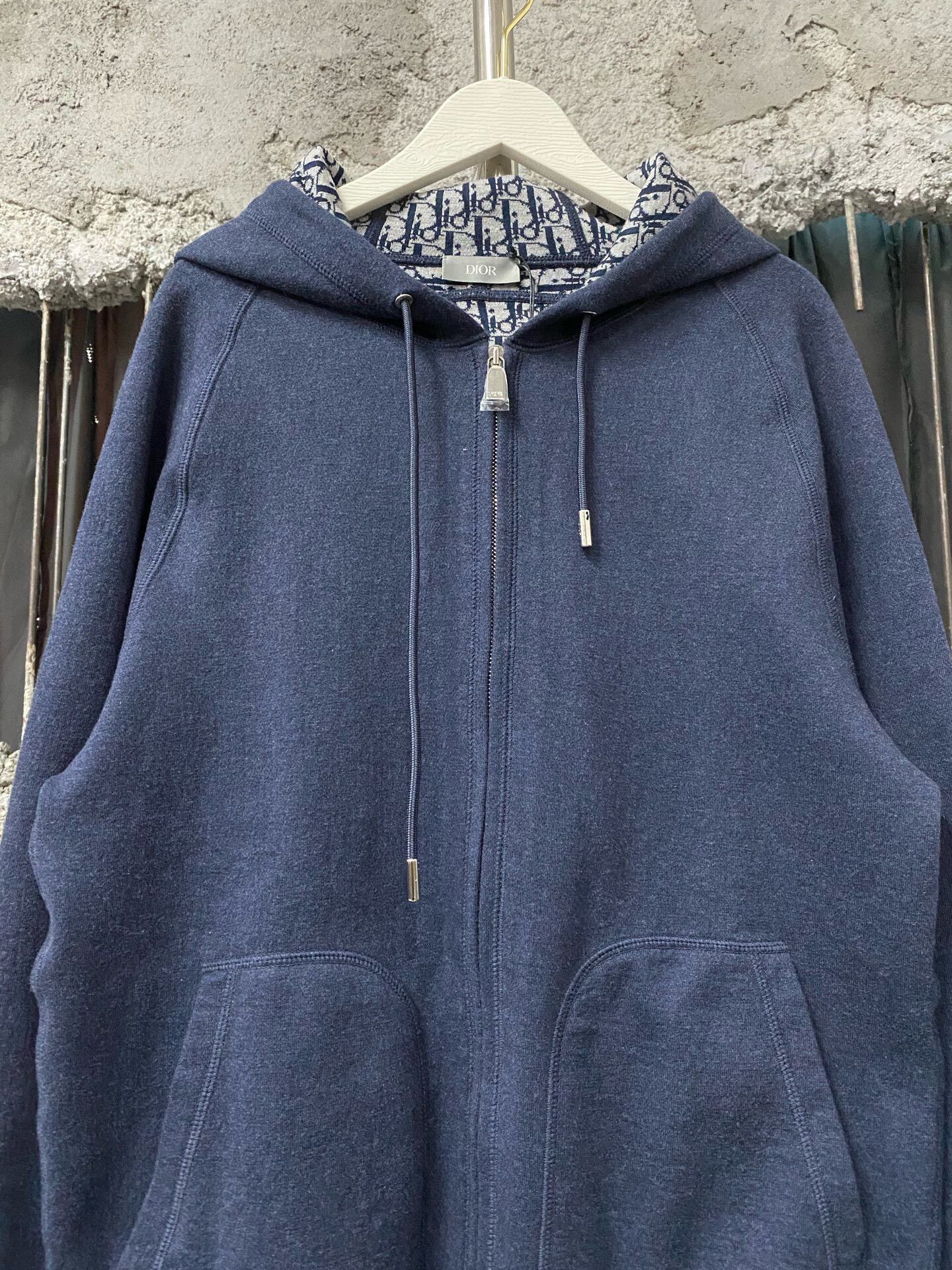 Dior Dior Navy Zip-Up Hooded Jacket Size US M / EU 48-50 / 2 - 3 Thumbnail