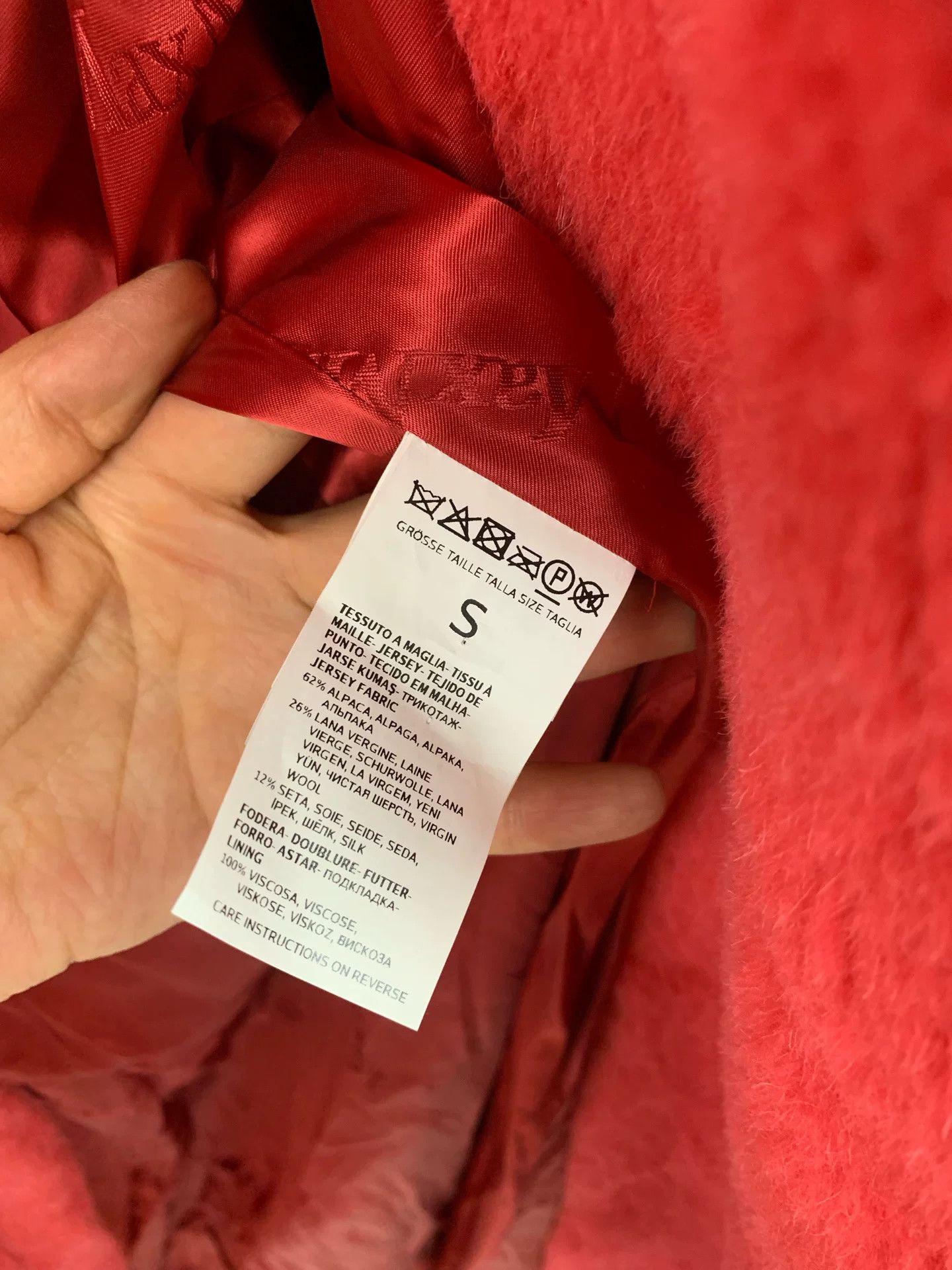 Max Mara MaxMara Pink V-Neck Long Coat for Women Size S / US 4 / IT 40 - 3 Thumbnail