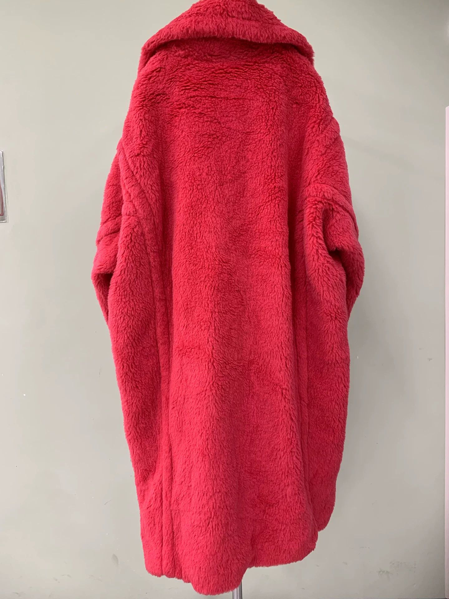 Max Mara MaxMara Pink V-Neck Long Coat for Women Size S / US 4 / IT 40 - 2 Thumbnail