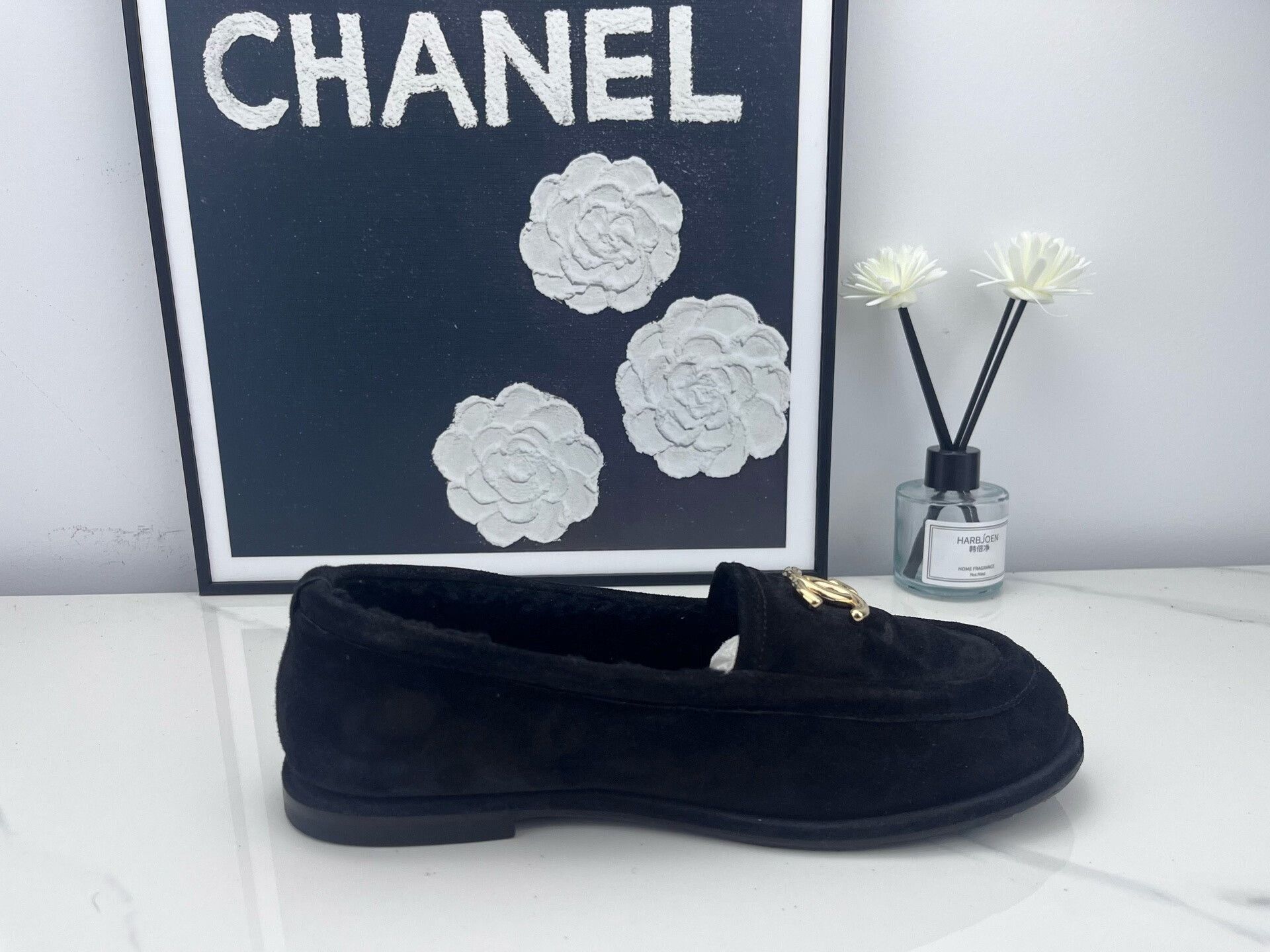 Chanel Chanel Black Suede Loafers for Women Size US 5 / IT 35 - 5 Thumbnail