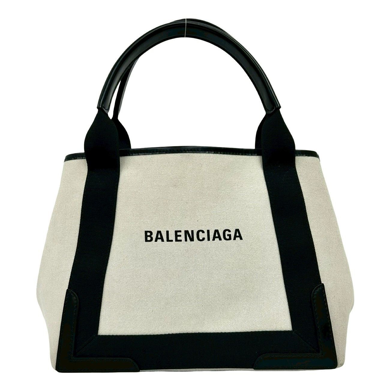 Balenciaga Balenciaga Balenciaga Navy Cabas S Canvas Leather Tote Bag Textile Tote Bag DUTY FREE for USA Size ONE SIZE - 2 Thumbnail