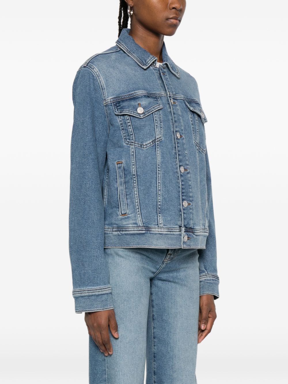 7 For All Mankind ADI DENIM TRUCKER JACKET Size XS / US 0-2 / IT 36-38 - 4 Thumbnail