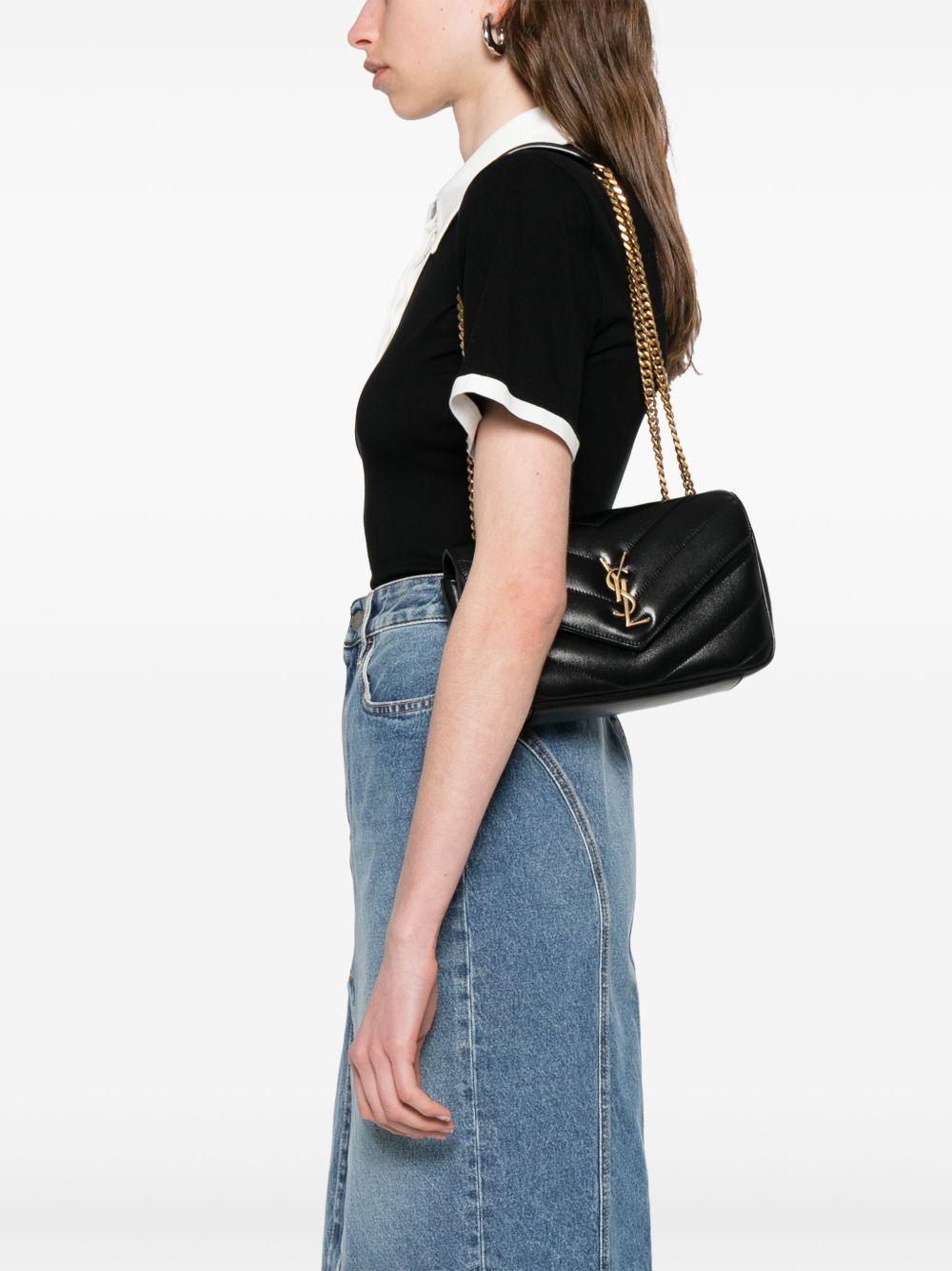 Saint Laurent Paris LOULOU SMALL LEATHER SHOULDER BAG Size ONE SIZE - 5 Thumbnail