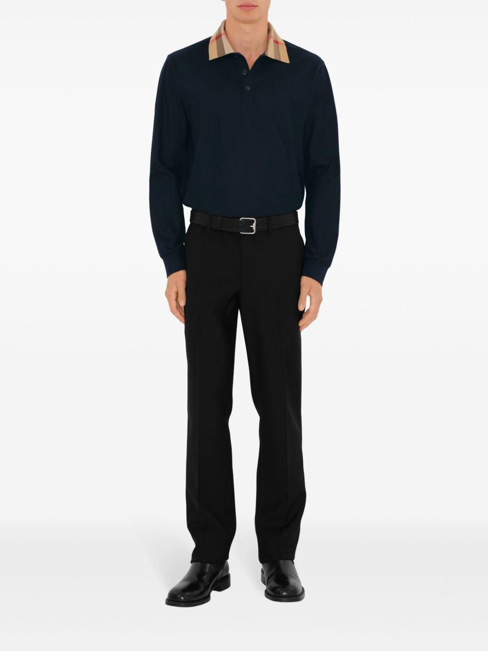 Burberry CHECK COLLAR COTTON POLO SHIRT Size US S / EU 44-46 / 1 - 5 Thumbnail