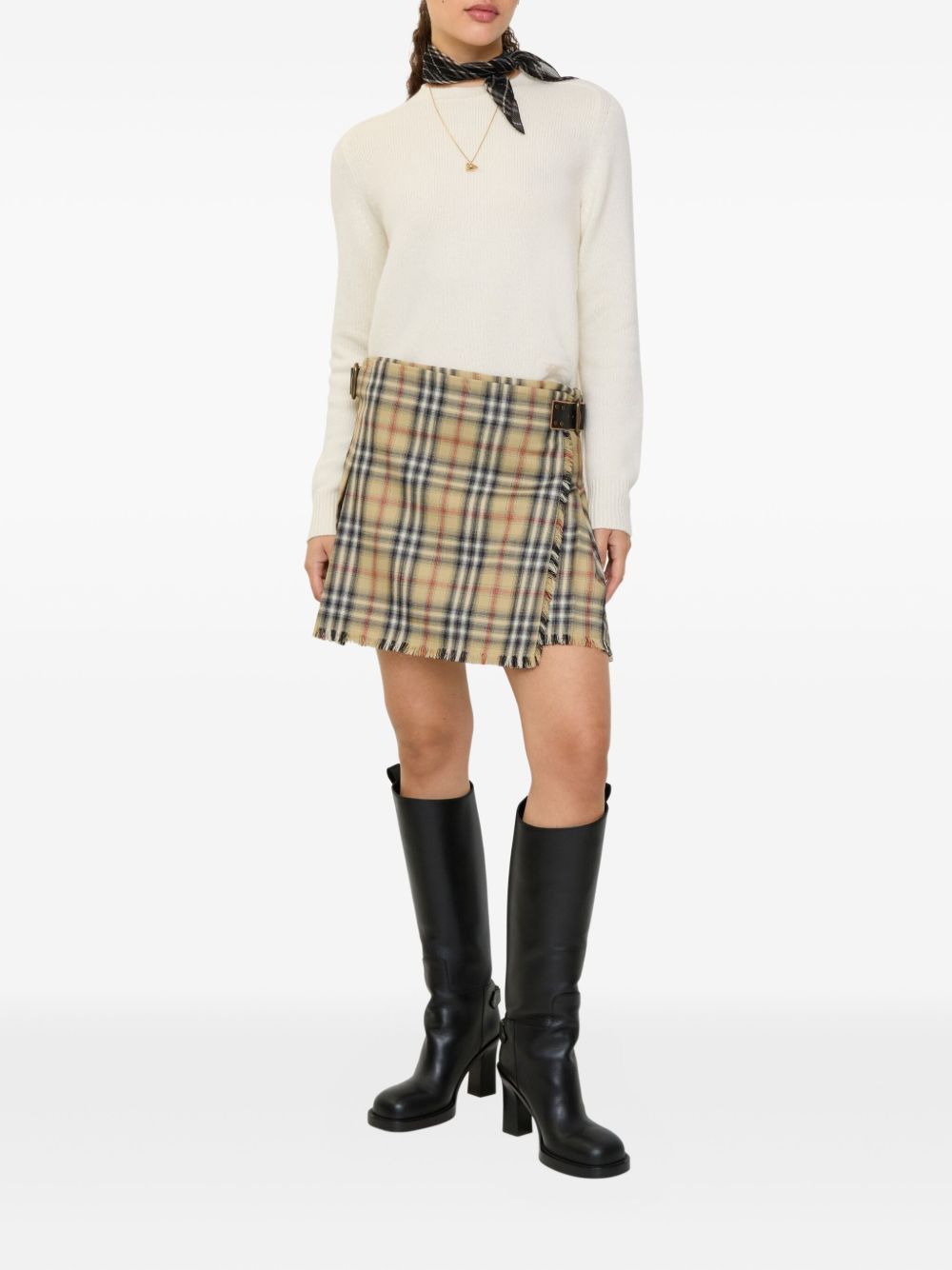Burberry WOOL MINI SKIRT Size 32" / US 10 / IT 46 - 2 Thumbnail