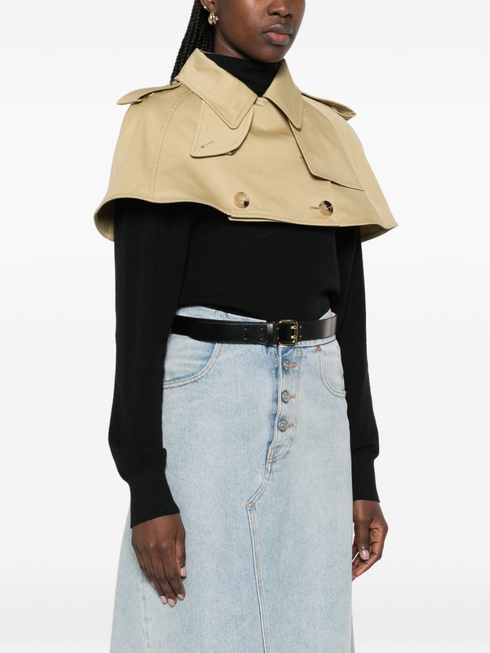 Burberry COTTON TRENCH CAPE Size S / US 4 / IT 40 - 2 Thumbnail