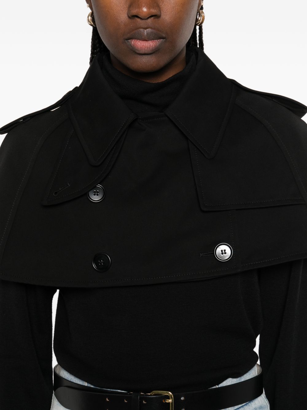 Burberry COTTON TRENCH CAPE Size S / US 4 / IT 40 - 4 Thumbnail