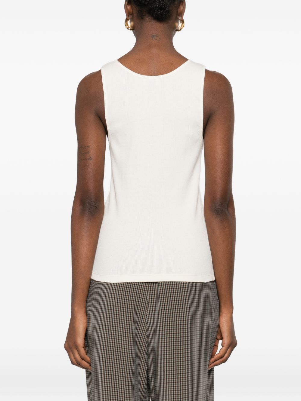 Saint Laurent Paris LOGO COTTON TANK TOP Size L / US 10 / IT 46 - 4 Thumbnail