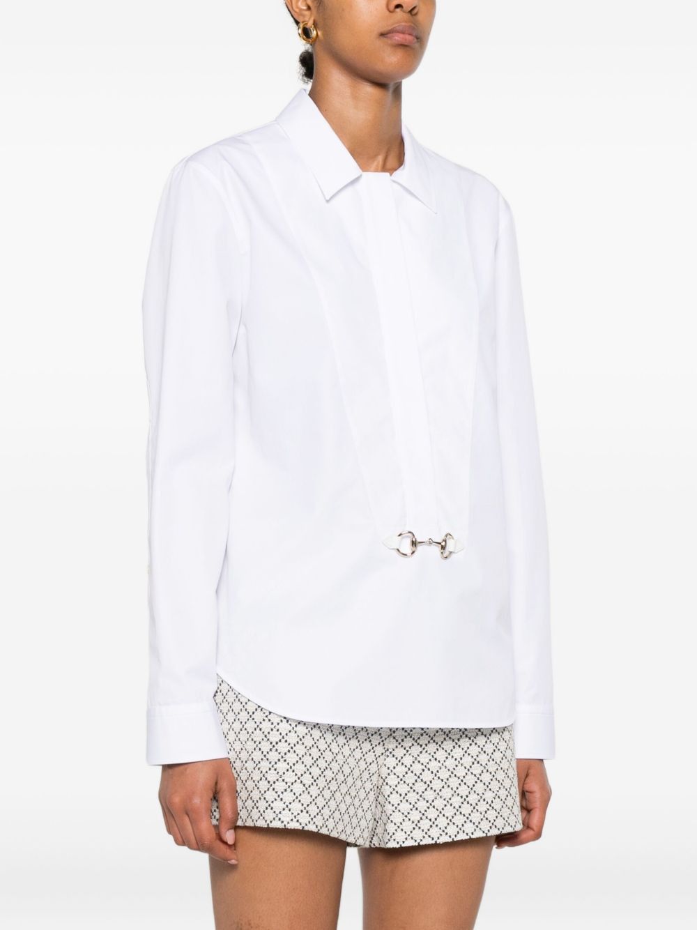 Gucci HORSEBIT COTTON SHIRT Size S / US 4 / IT 40 - 4 Thumbnail