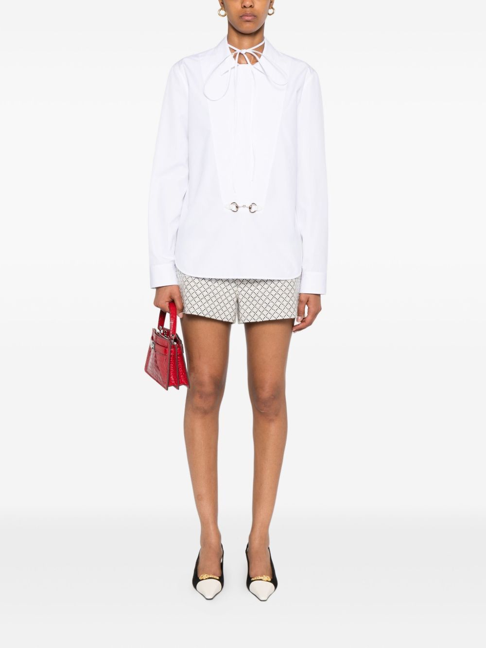 Gucci HORSEBIT COTTON SHIRT Size S / US 4 / IT 40 - 3 Thumbnail
