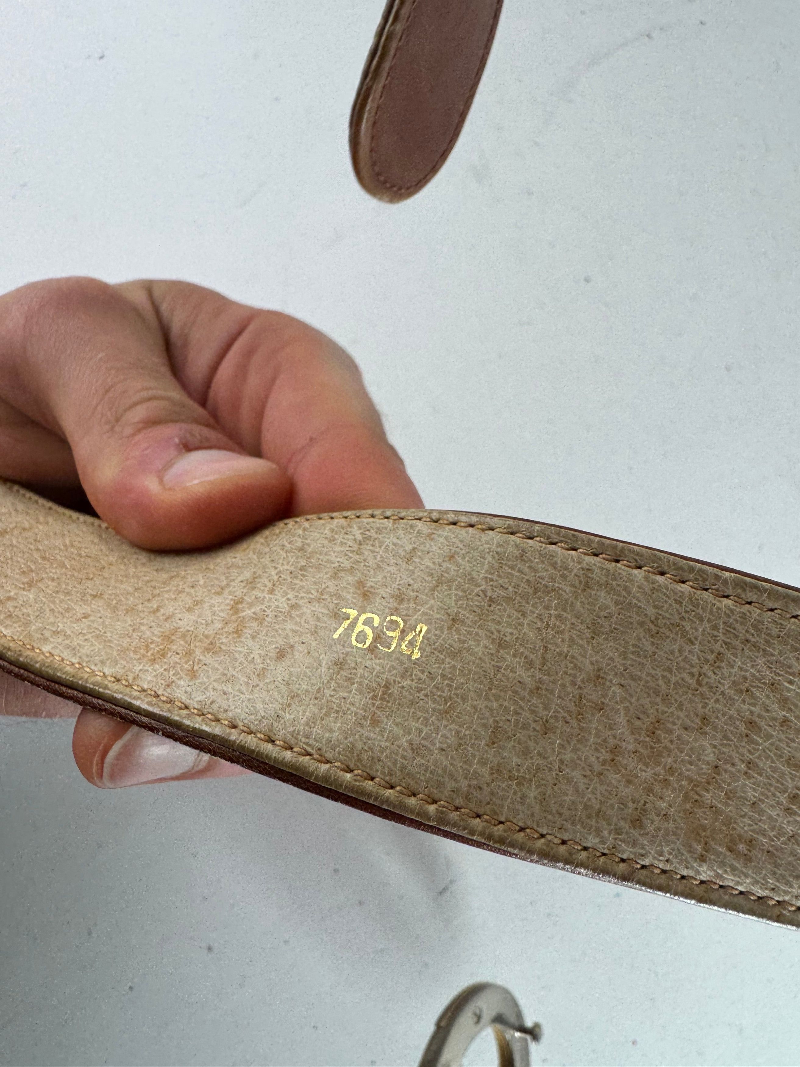 Gucci Vintage Leather Belt Brown Size ONE SIZE - 6 Thumbnail
