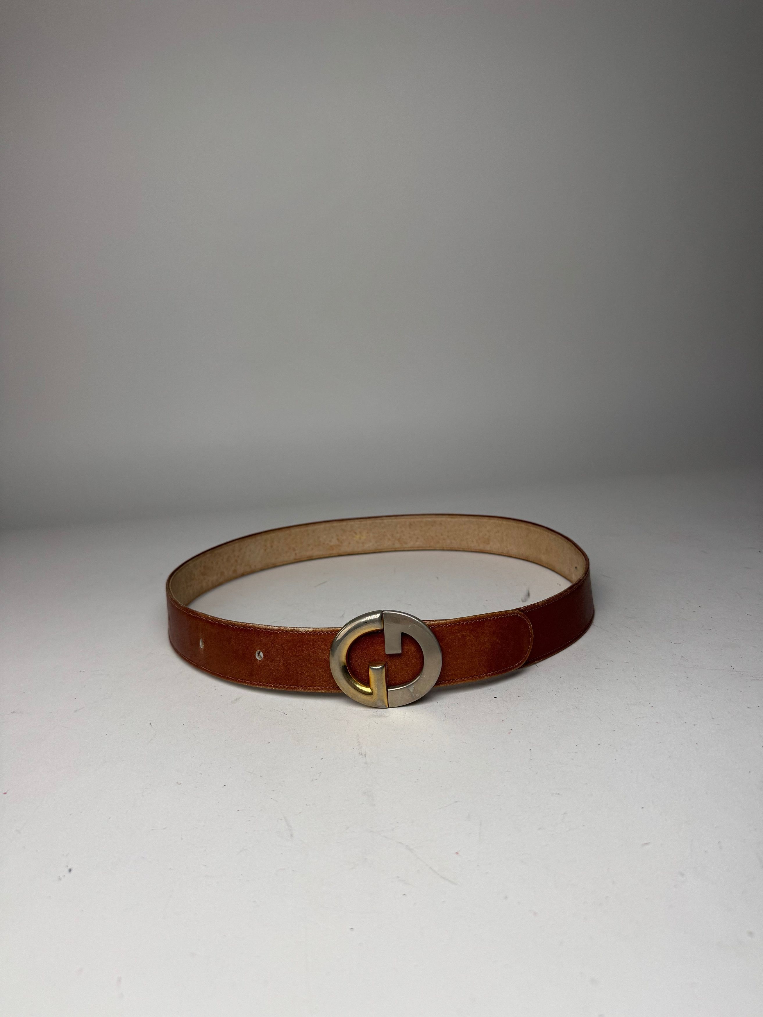 Gucci Vintage Leather Belt Brown Size ONE SIZE - 5 Thumbnail