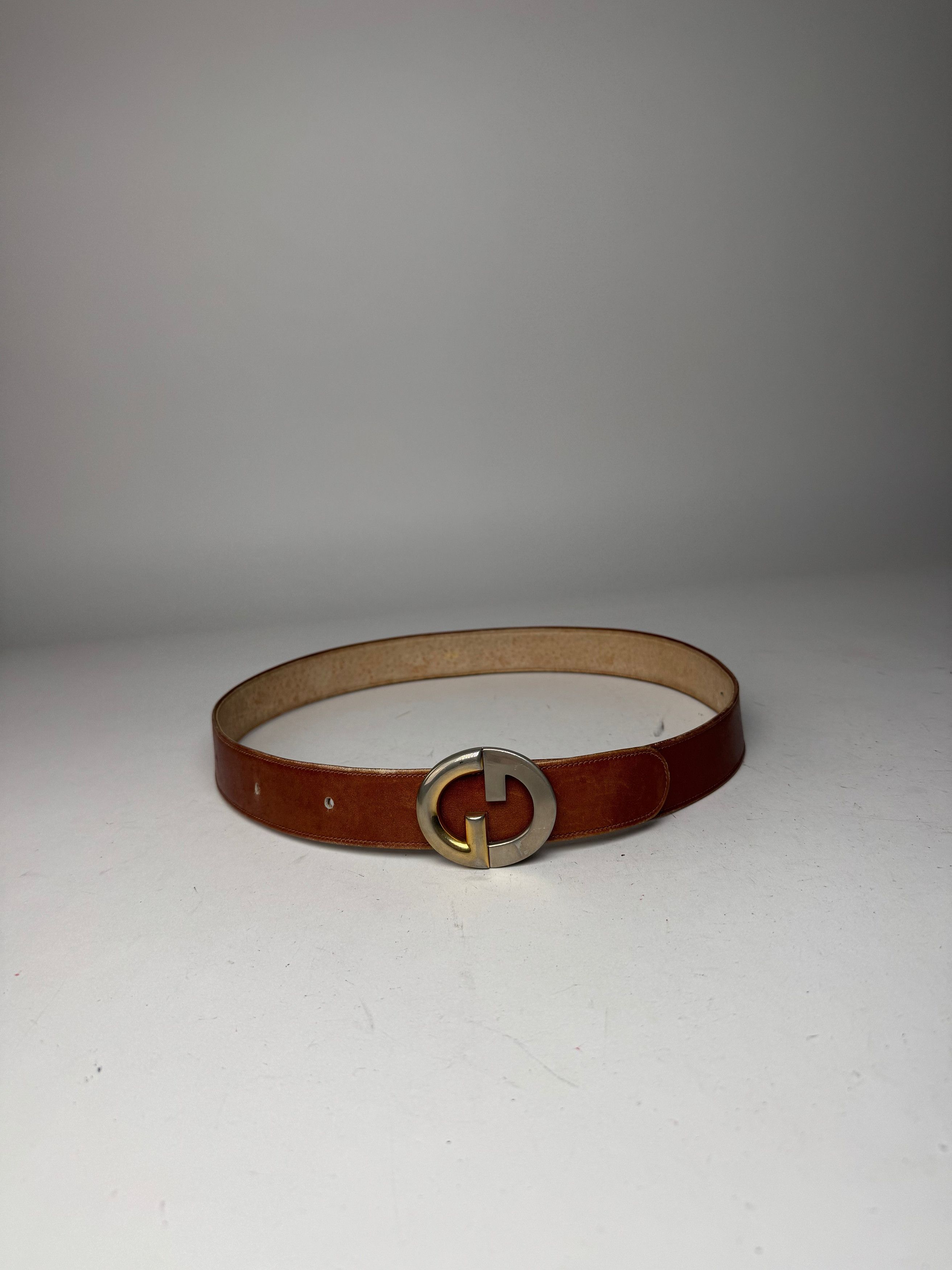 Gucci Vintage Leather Belt Brown Size ONE SIZE - 10 Thumbnail