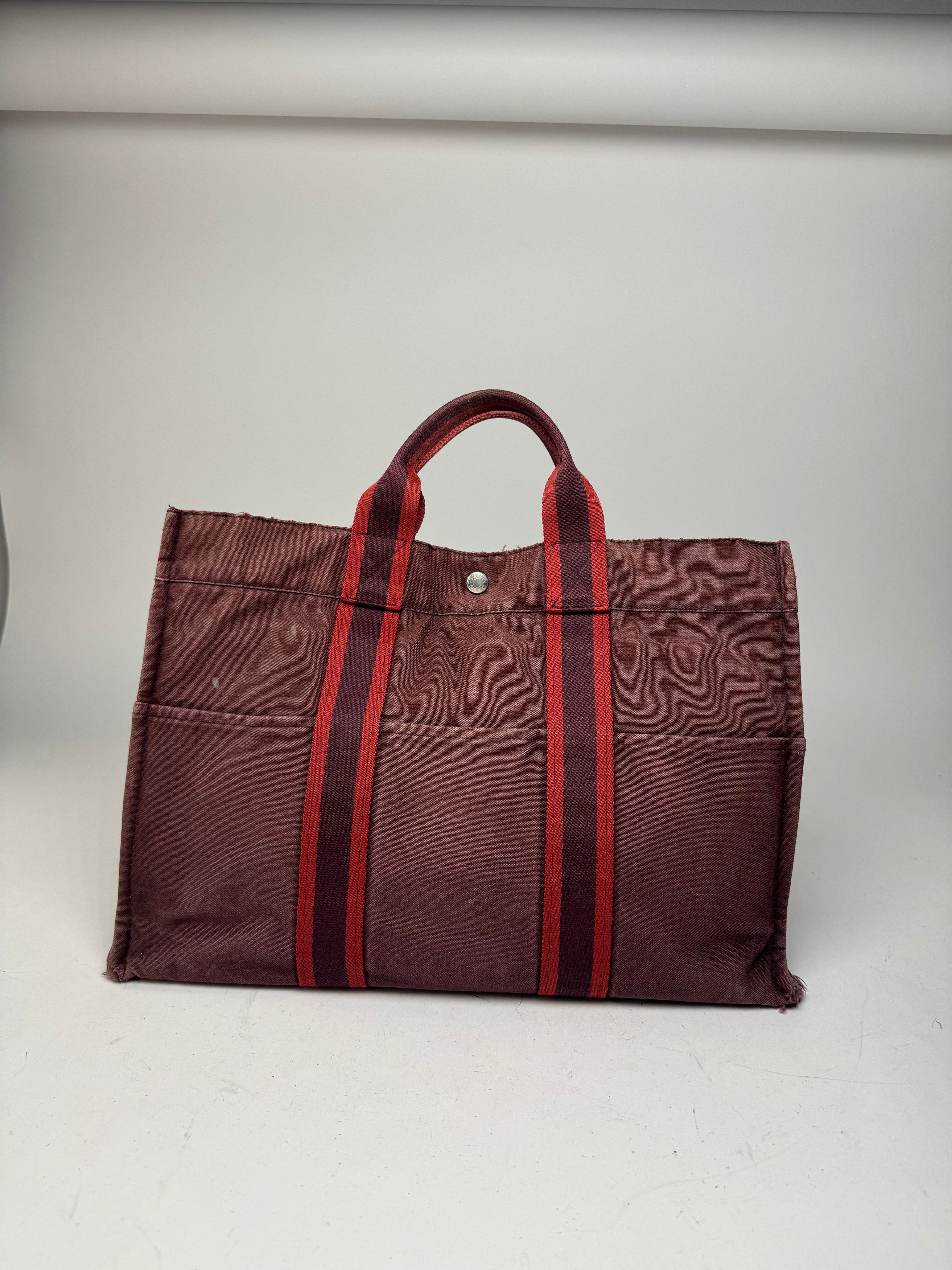 Other Vintage Hermes Tote Bag purple red Size ONE SIZE - 6 Thumbnail