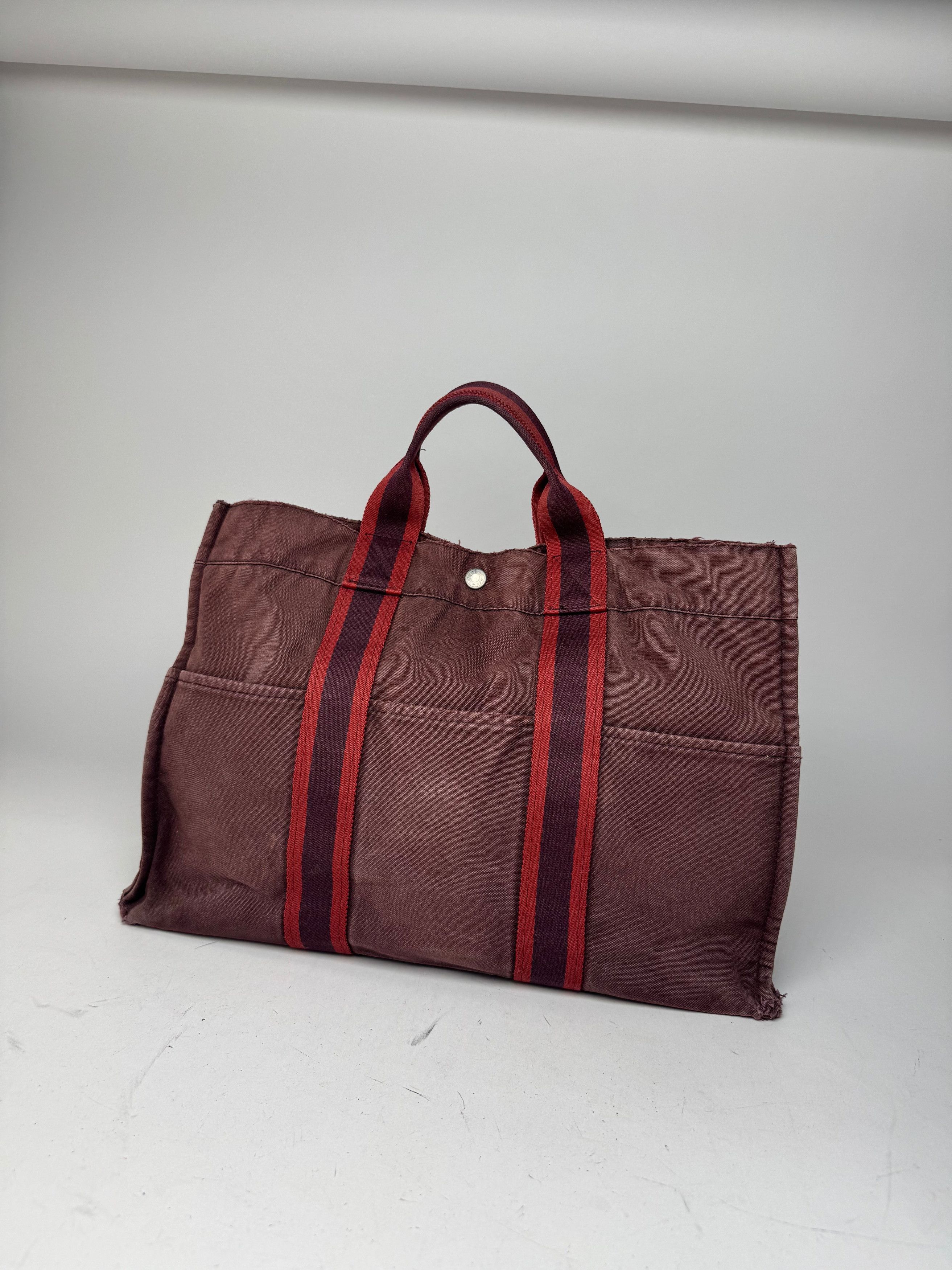 Other Vintage Hermes Tote Bag purple red Size ONE SIZE - 8 Thumbnail