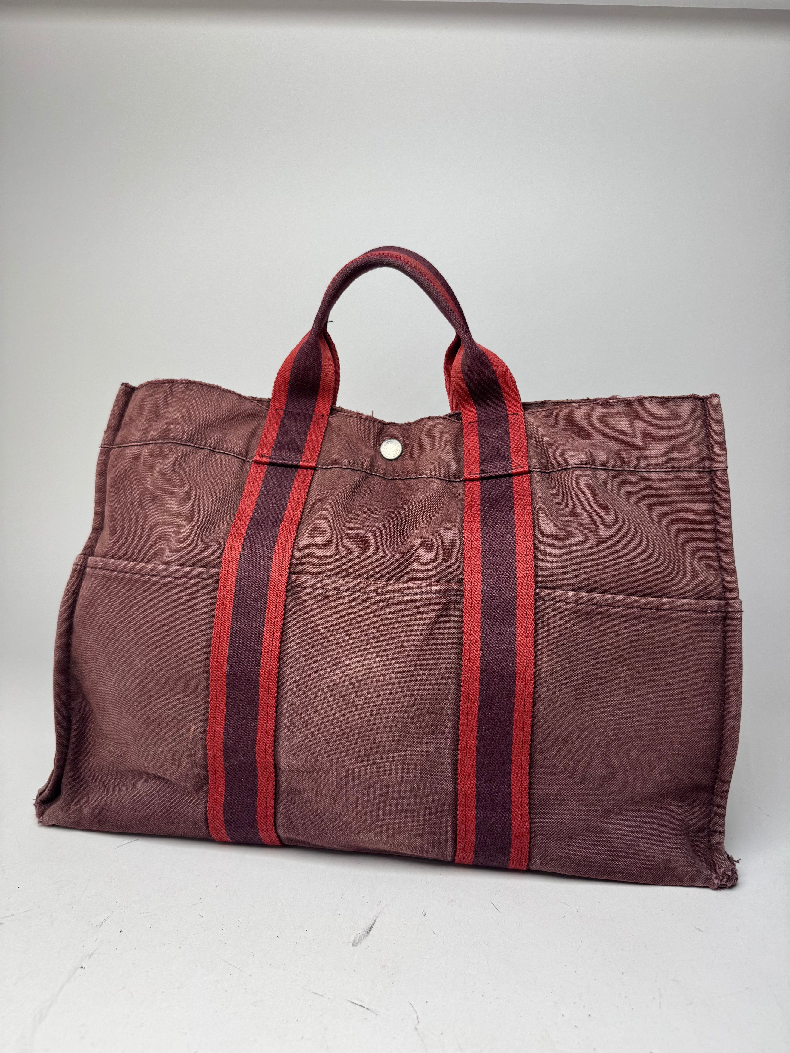 Other Vintage Hermes Tote Bag purple red Size ONE SIZE - 2 Thumbnail