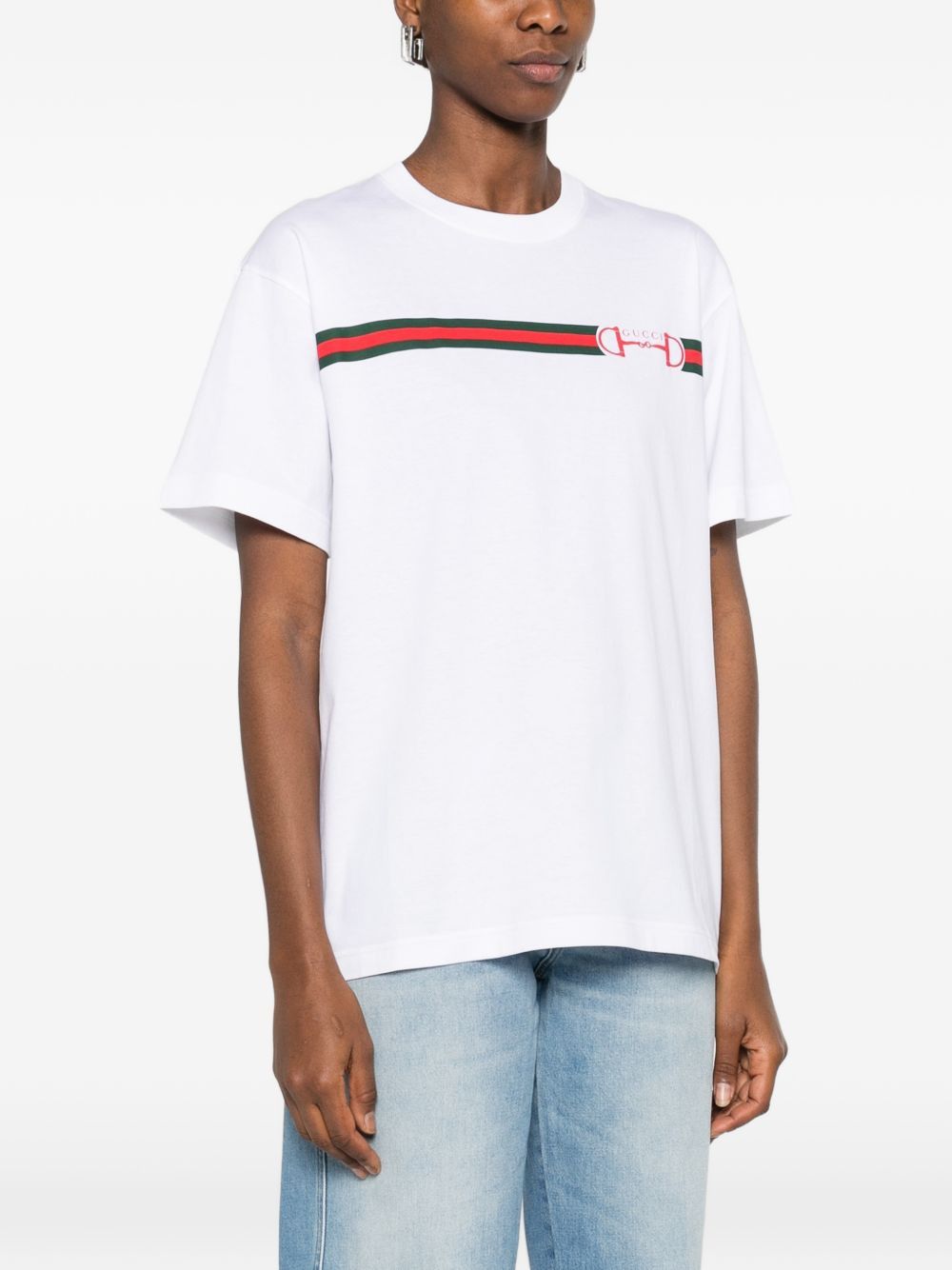 Gucci LOGO COTTON T-SHIRT Size S / US 4 / IT 40 - 3 Thumbnail