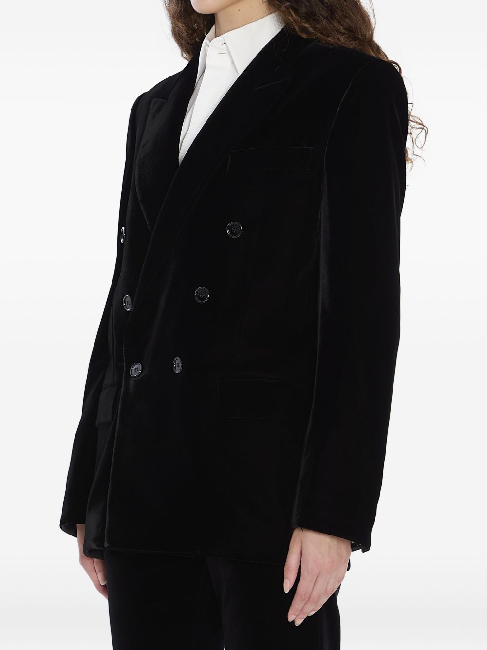 Saint Laurent Paris VELVET DOULBE-BREASTED JACKET Size S / US 4 / IT 40 - 5 Thumbnail