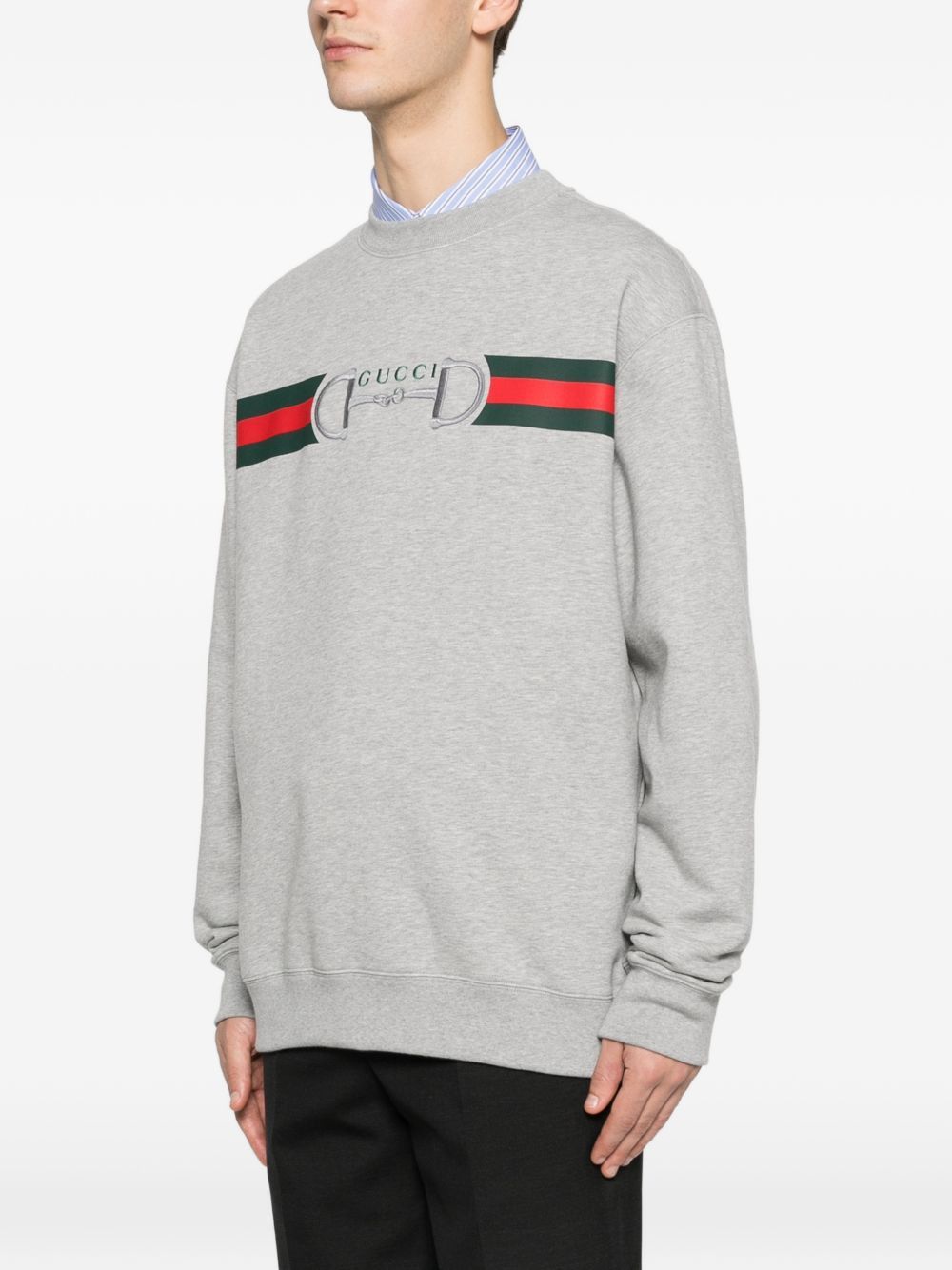 Gucci LOGO COTTON SWEATSHIRT Size US M / EU 48-50 / 2 - 2 Thumbnail