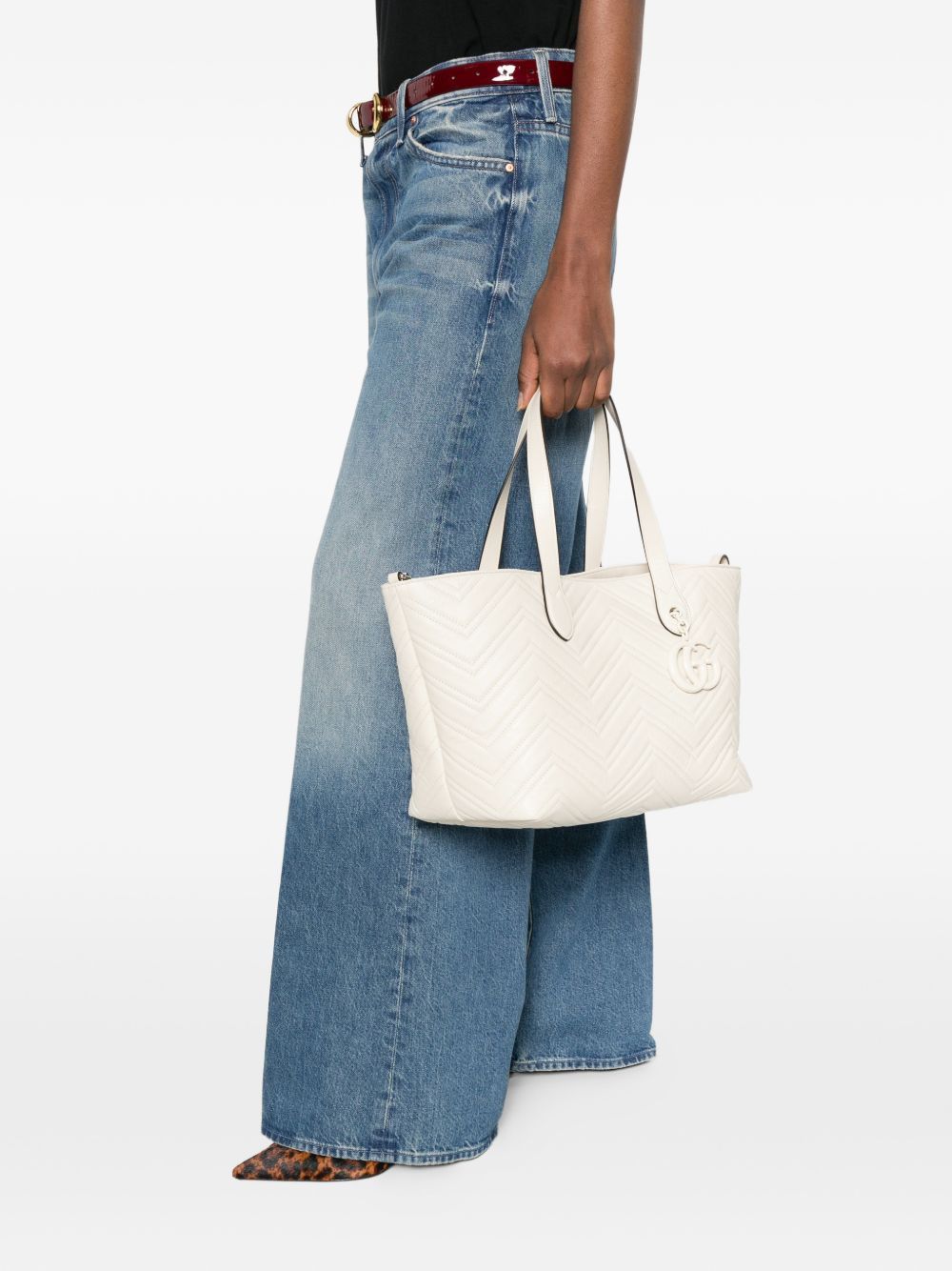Gucci GG MARMONT LEATHER TOTE BAG Size ONE SIZE - 3 Thumbnail