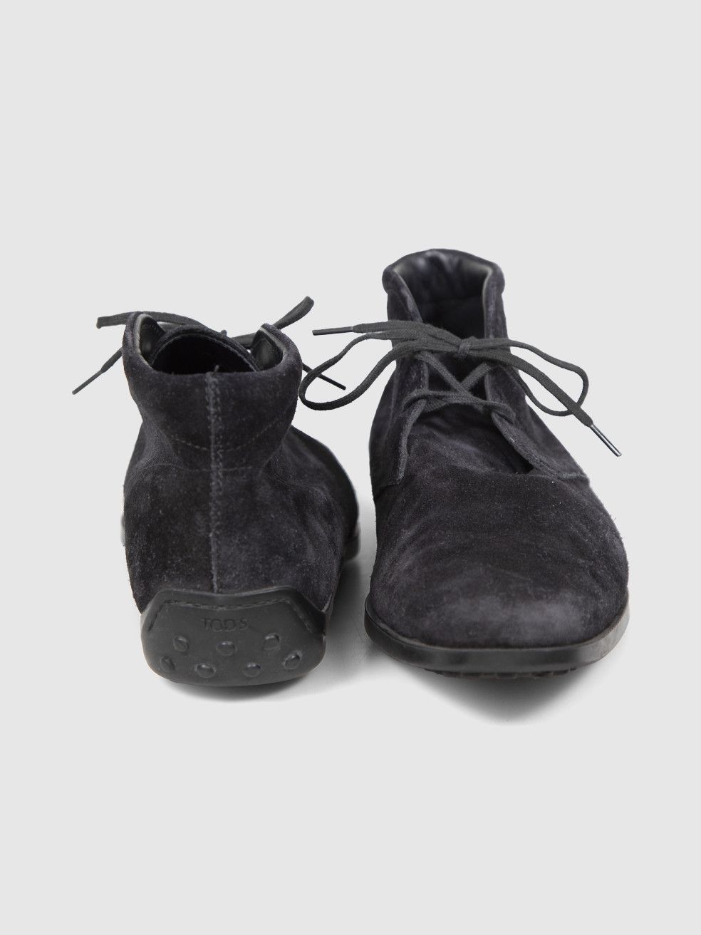 Tod's Black Suede Lace Up Oxfords Size US 8 / IT 38 - 3 Thumbnail
