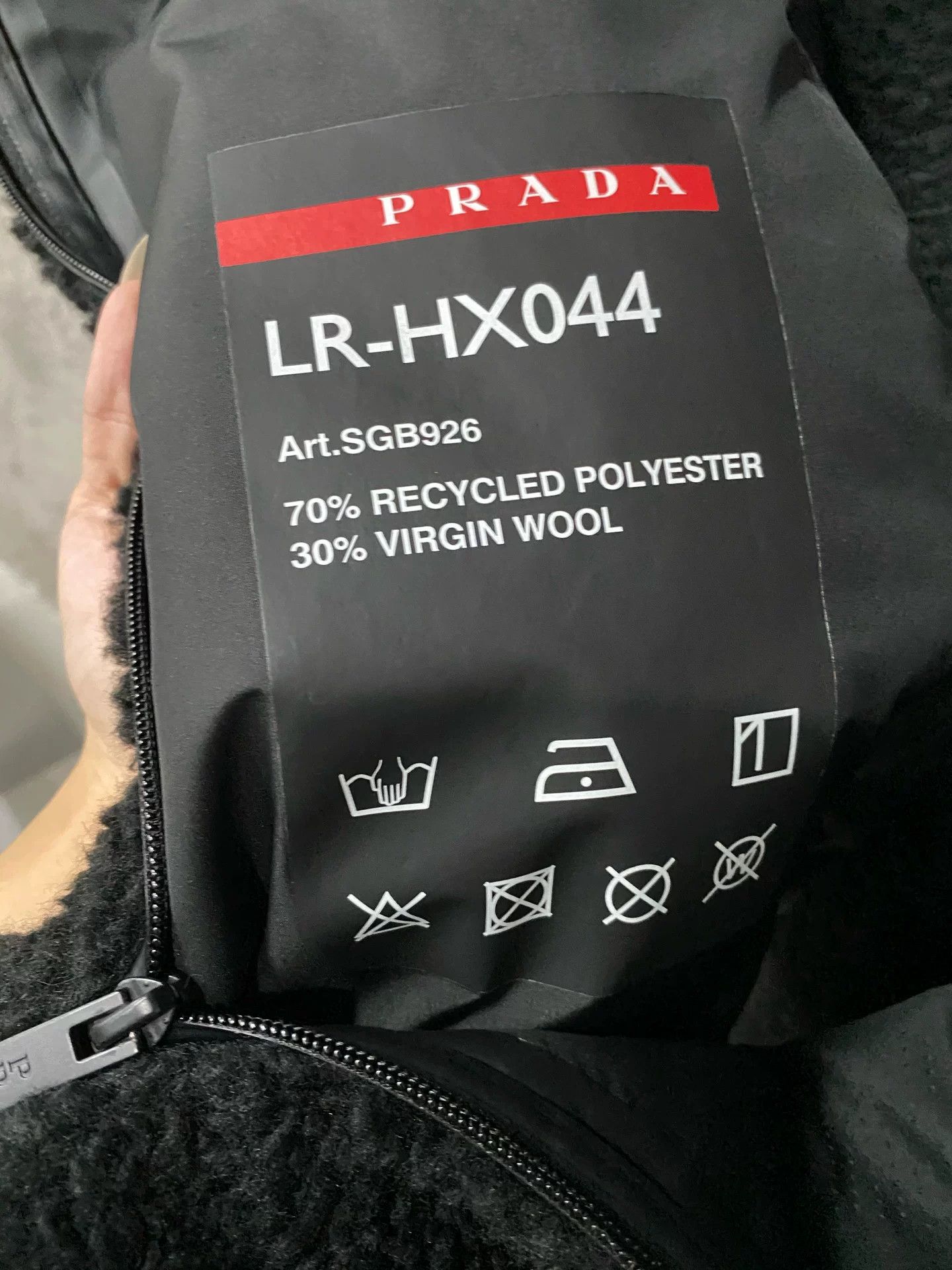 Prada Prada Teddy Zip Jacket in Black Size US XS / EU 42 / 0 - 6 Thumbnail