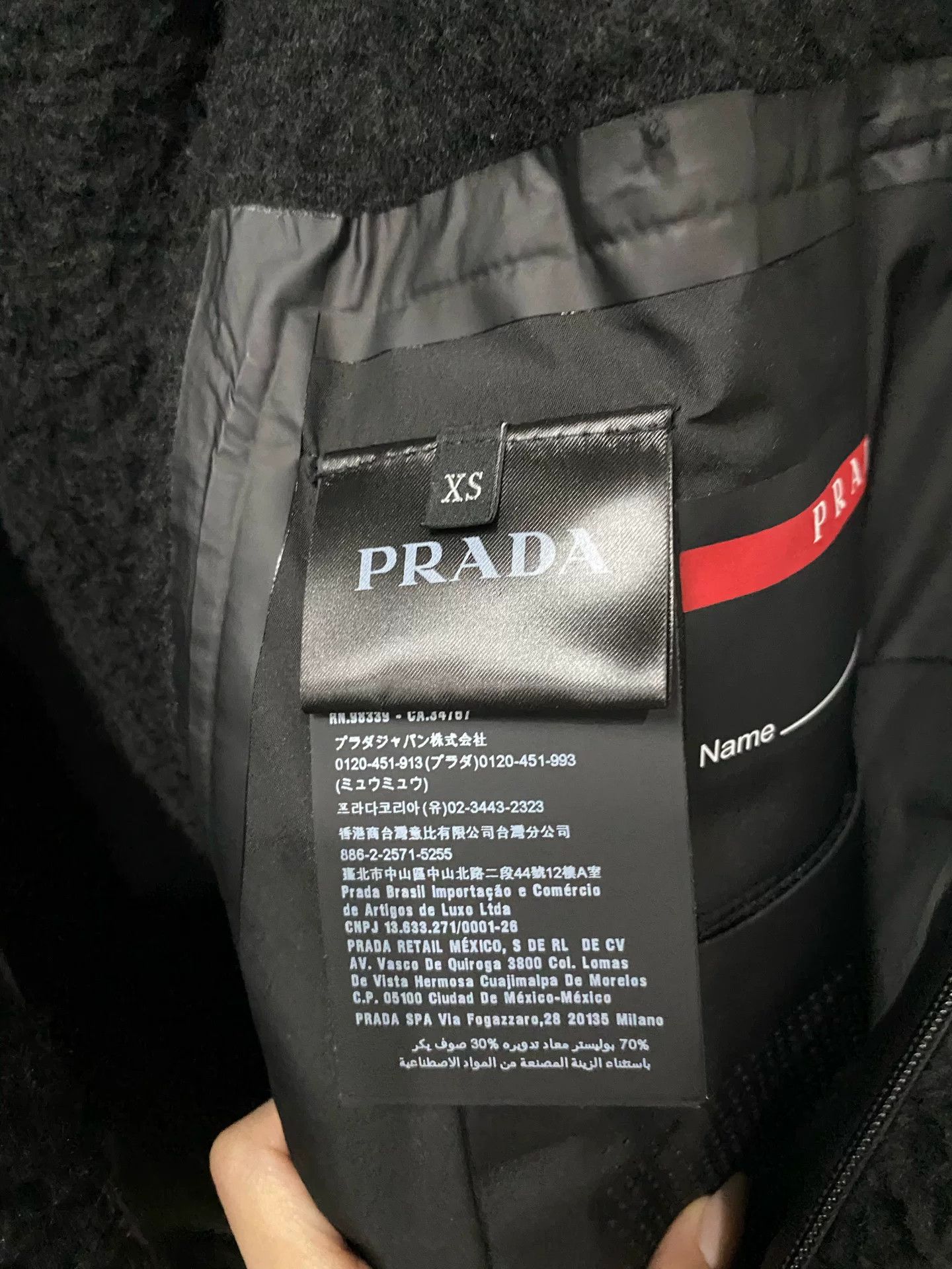 Prada Prada Teddy Zip Jacket in Black Size US XS / EU 42 / 0 - 8 Thumbnail