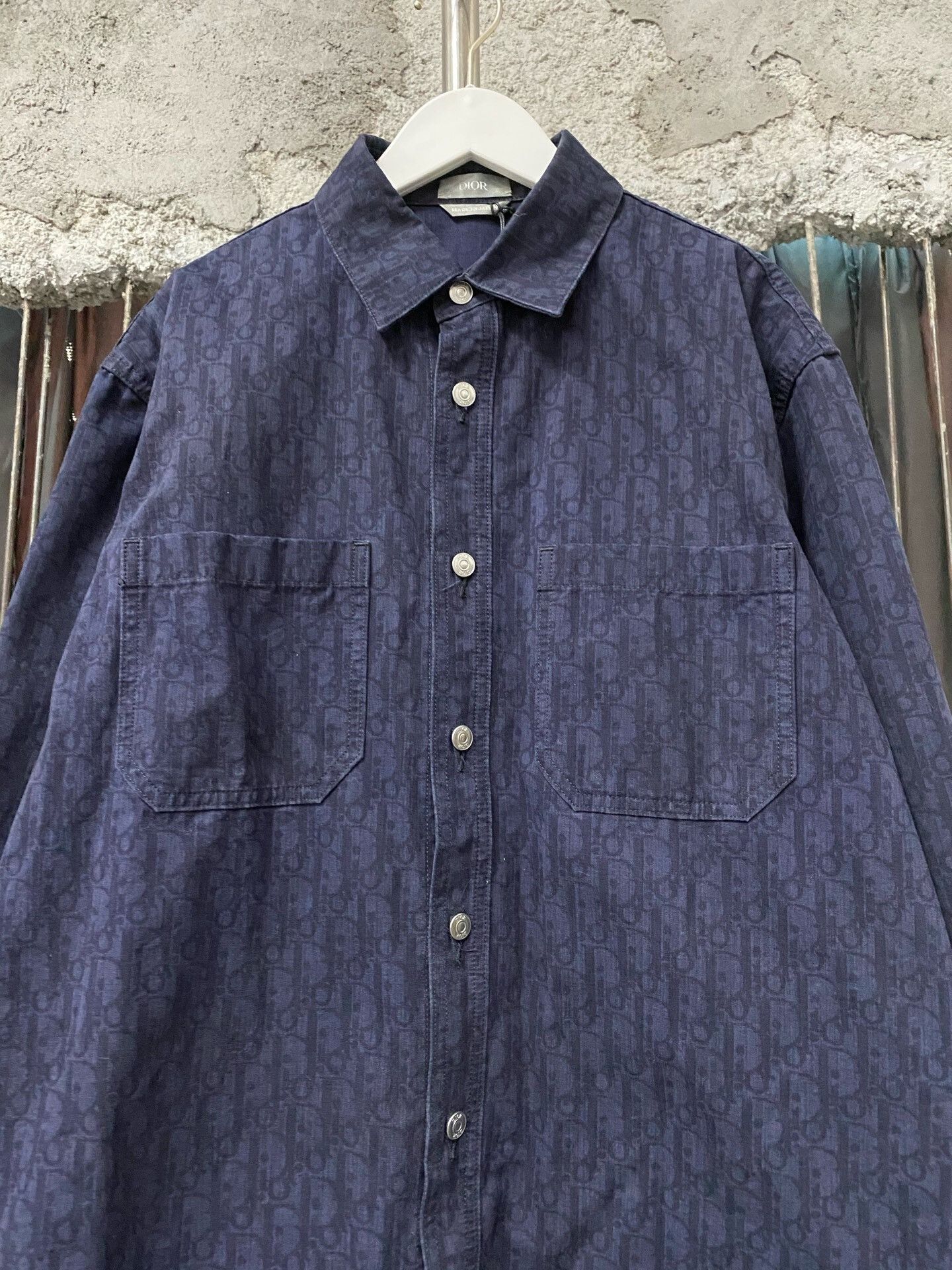Dior Dior Dark Navy Denim Button-Up Shirt Size US S / EU 44-46 / 1 - 3 Thumbnail